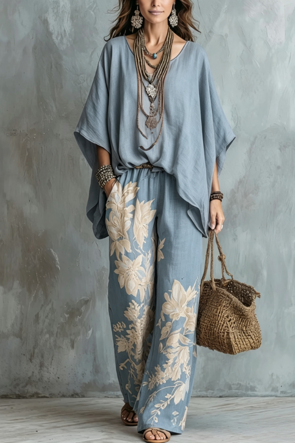 Elegant Floral Print Set