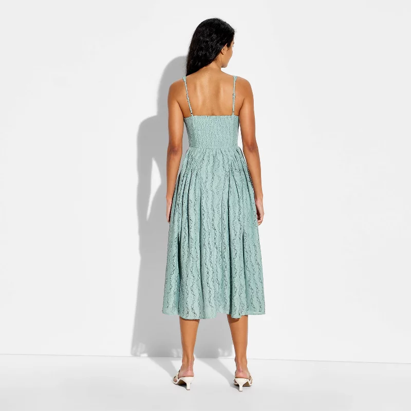 Vintage Cream Lace Midi Dress