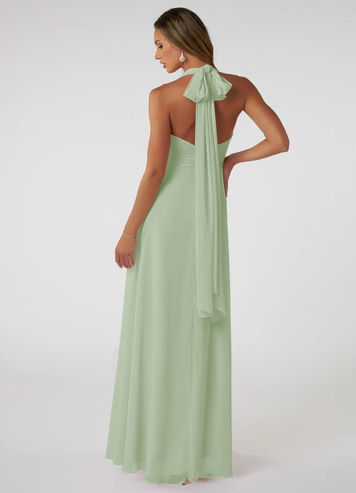 A-Line Strapless Chiffon Convertible Dress