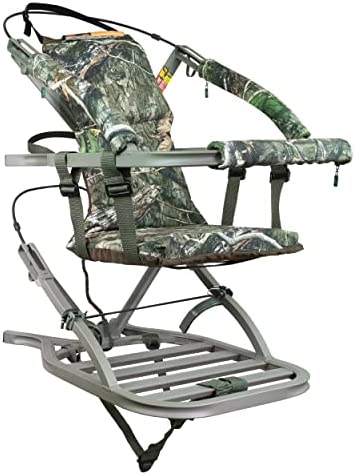 Summit Viper SD Climbing Treestand  Lightweight Aluminum, Foam Padded Seat, 300 lbs Capacity, Includes Safety Harness