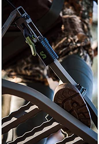 Summit Viper SD Climbing Treestand  Lightweight Aluminum, Foam Padded Seat, 300 lbs Capacity, Includes Safety Harness