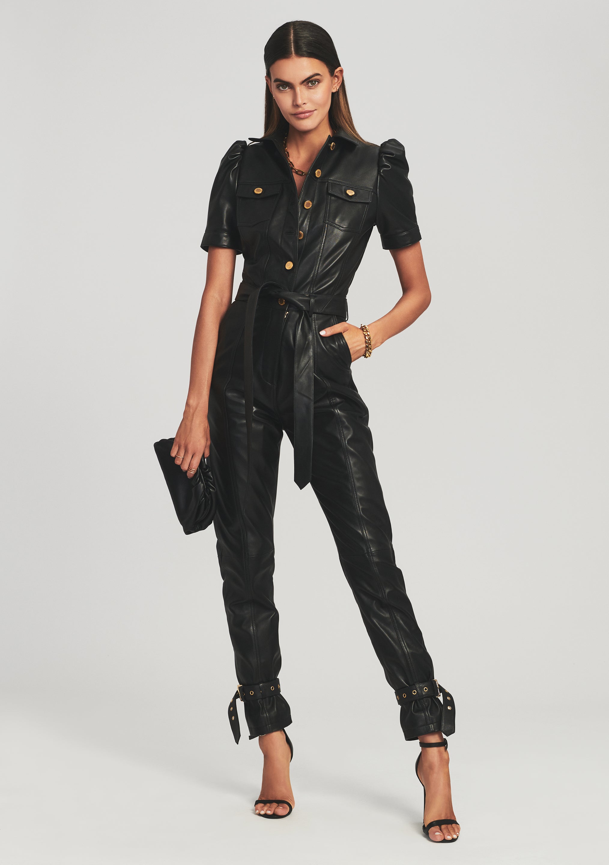 Knox Leather Jumpsuit-Stylulu