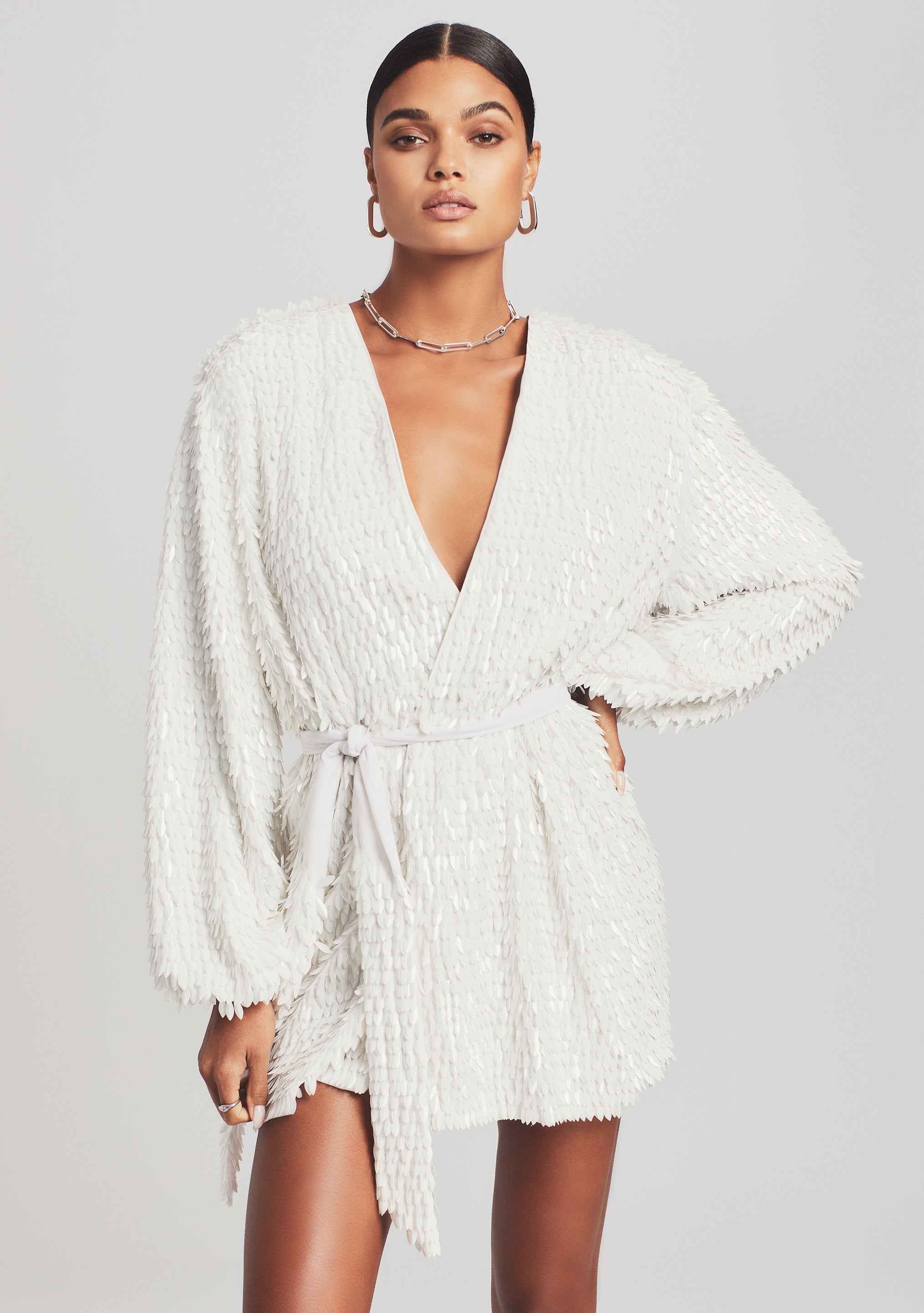 Feather Gabrielle Robe-Stylulu