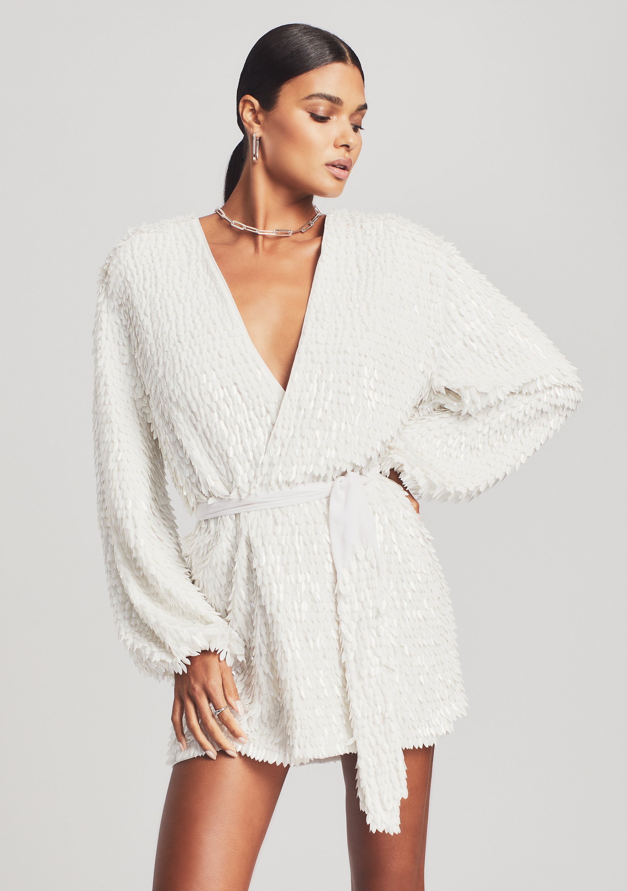 Feather Gabrielle Robe-Stylulu