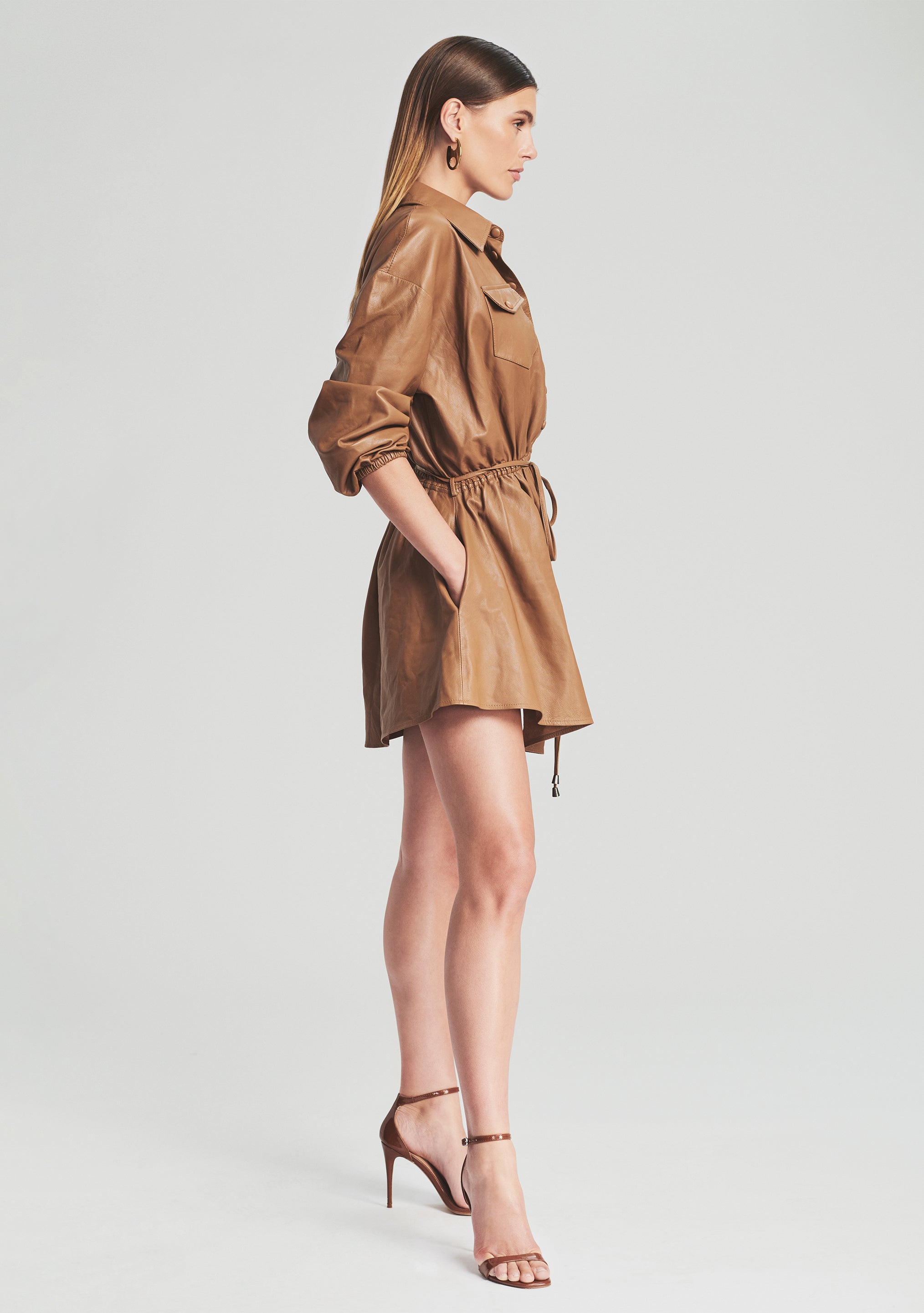 Leather Brandi Dress-Stylulu