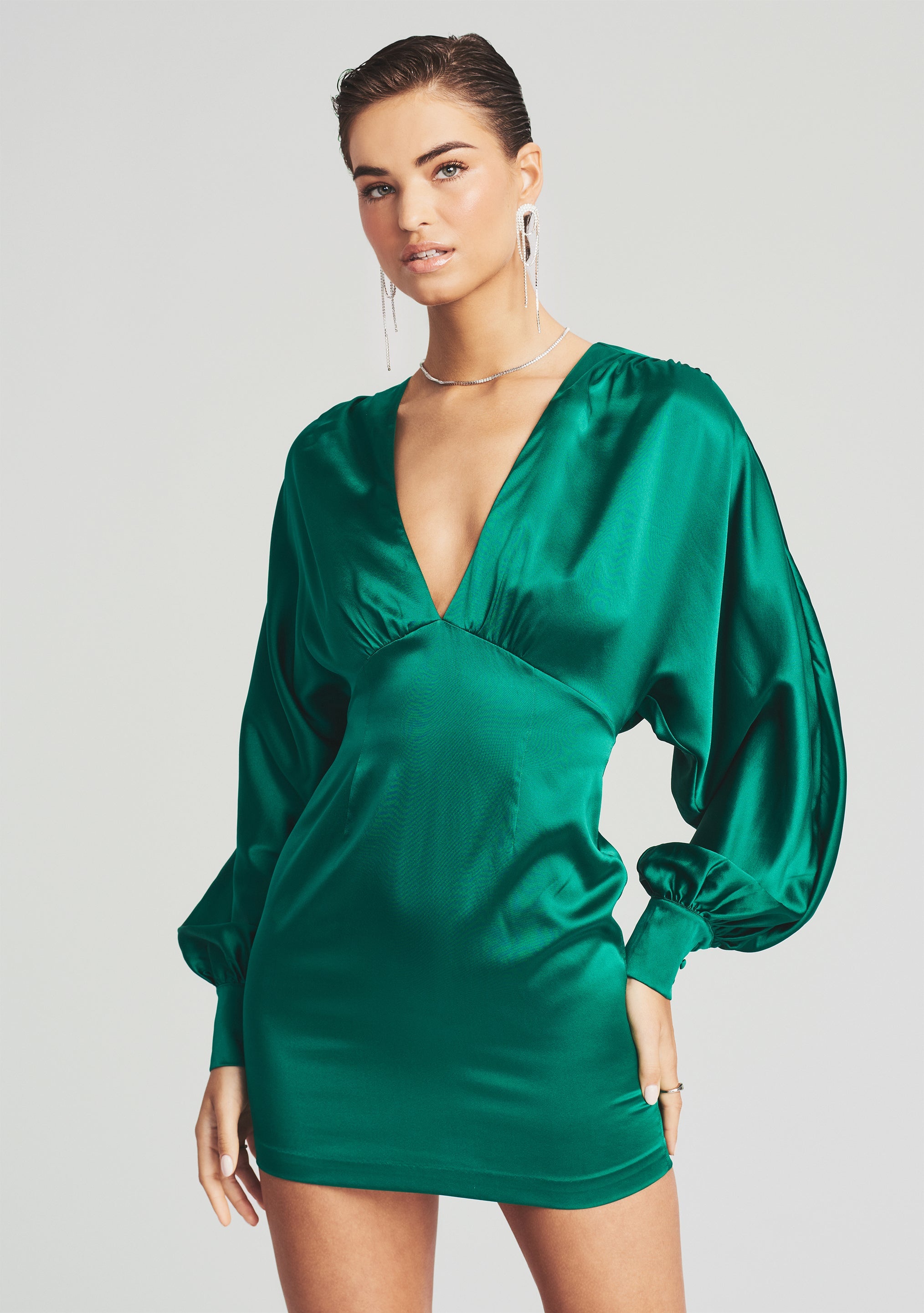 Aubrielle Silk Dress-Stylulu