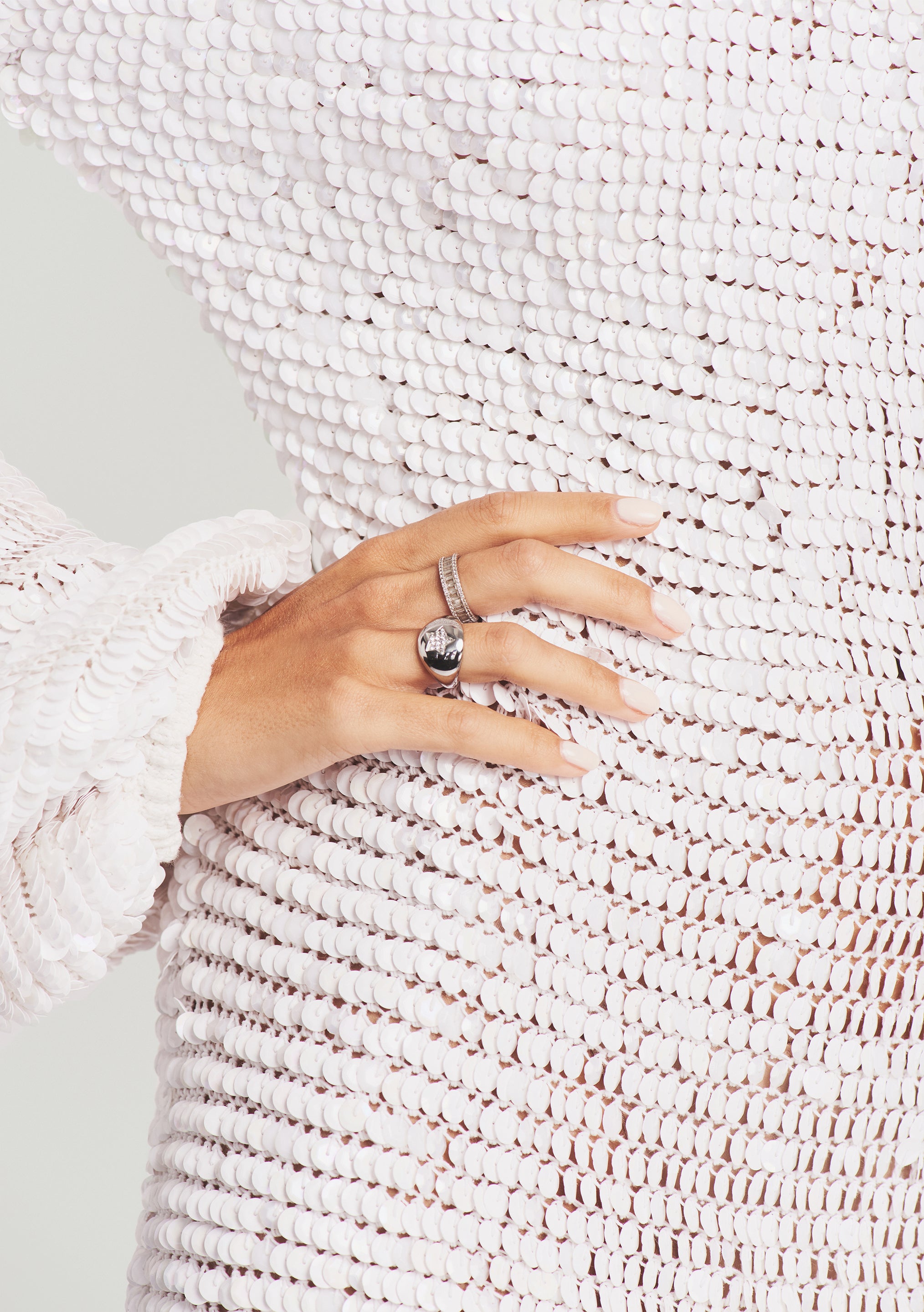 Tara Sequin Crochet Dress-Stylulu