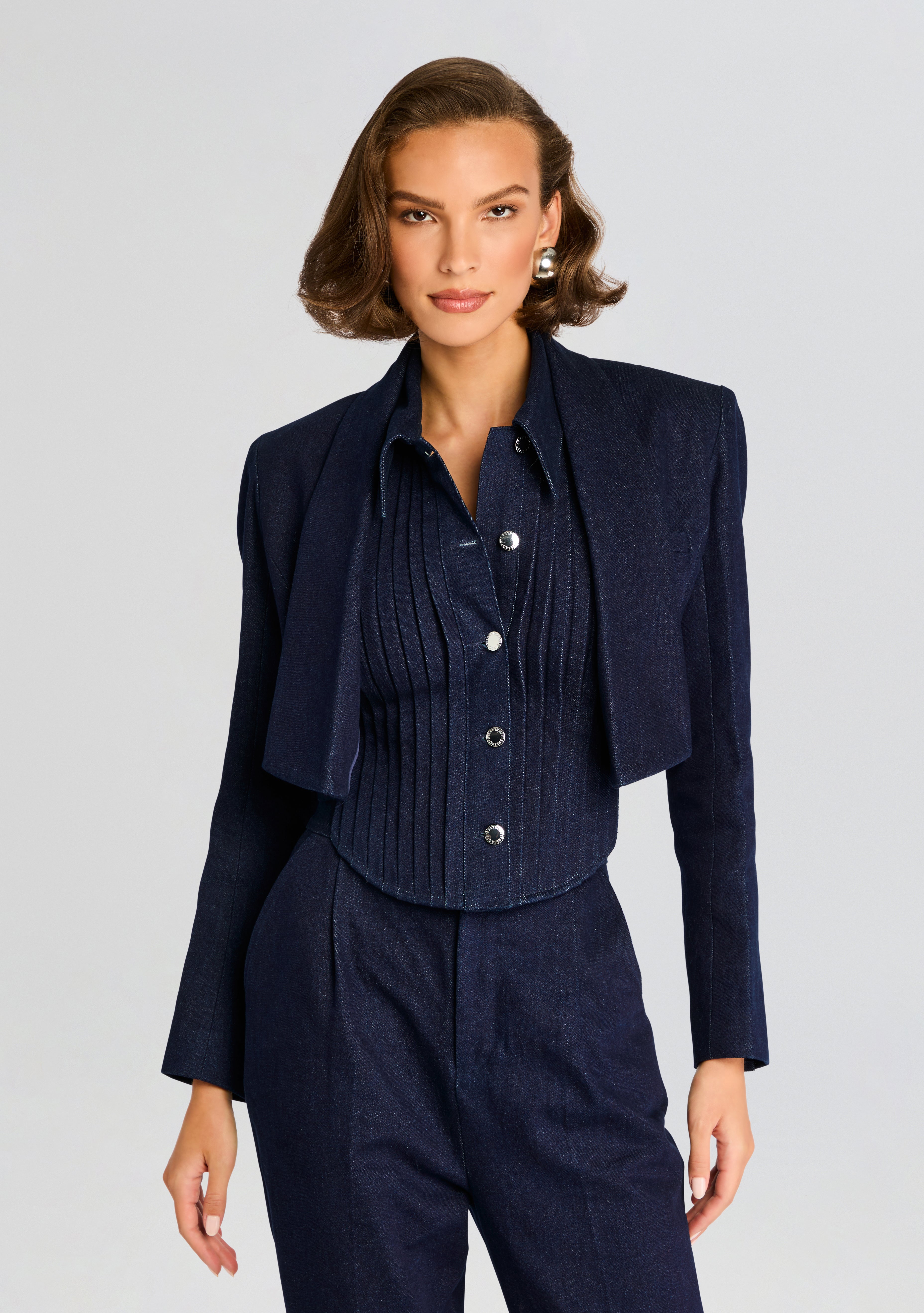 Clara Denim Blazer-Stylulu