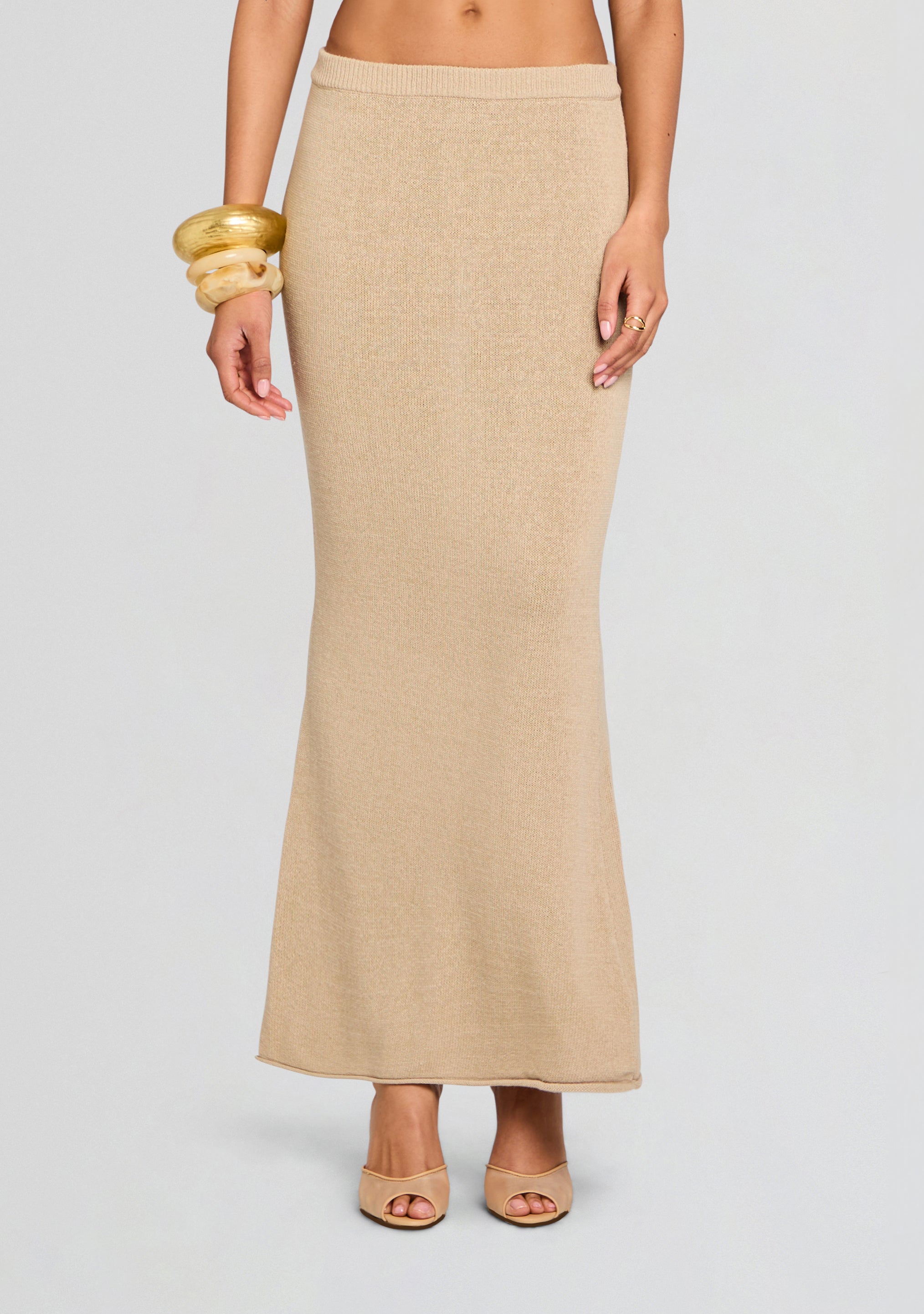 Kora Knit Maxi Skirt-Stylulu