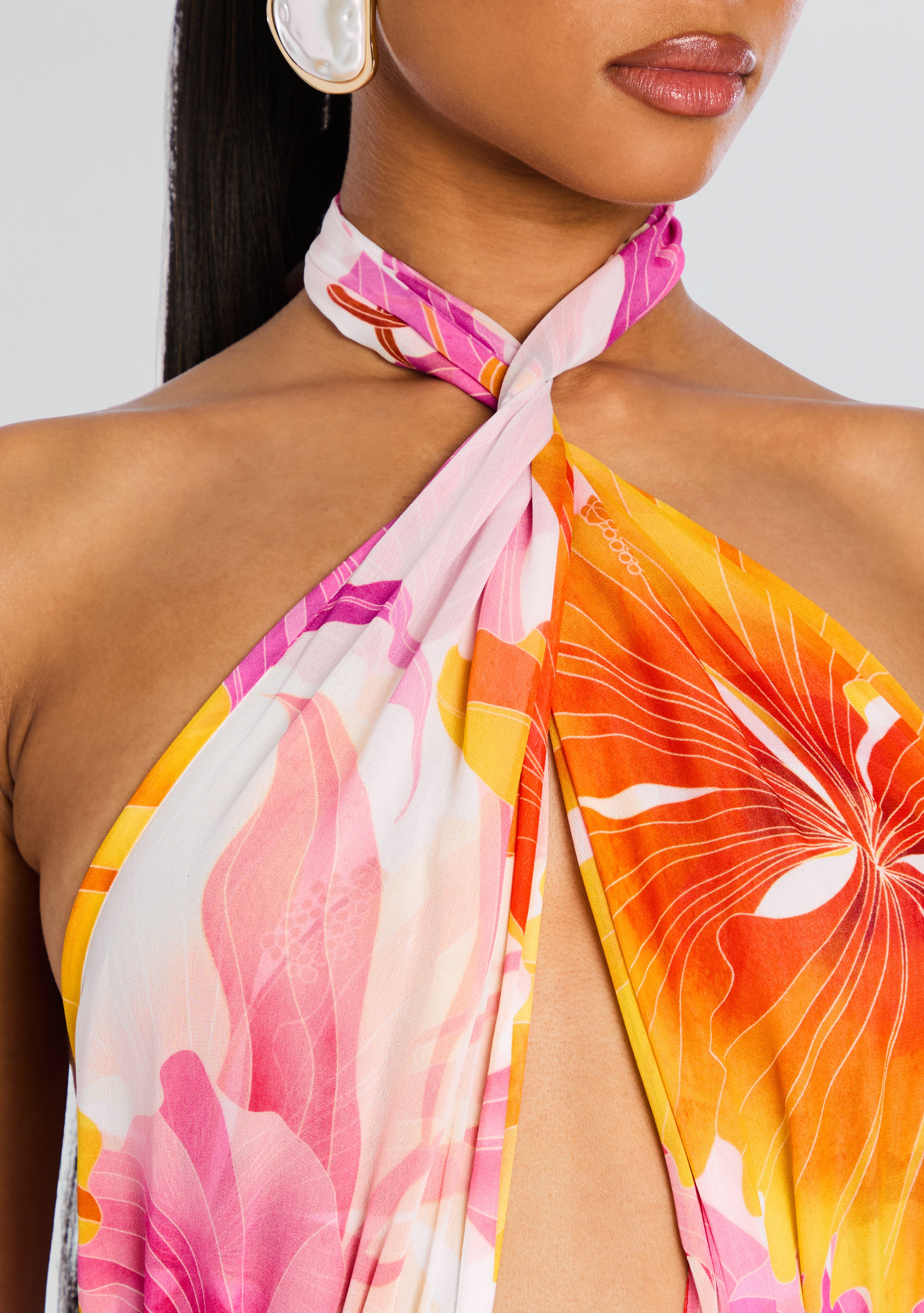 Ina Silk Chiffon Dress-Stylulu
