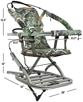 Summit Viper SD Climbing Treestand  Lightweight Aluminum, Foam Padded Seat, 300 lbs Capacity, Includes Safety Harness