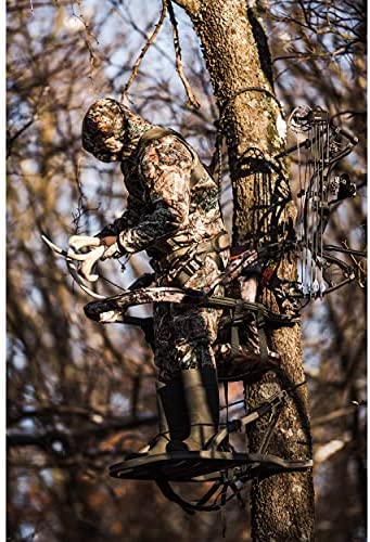 Summit Viper SD Climbing Treestand  Lightweight Aluminum, Foam Padded Seat, 300 lbs Capacity, Includes Safety Harness