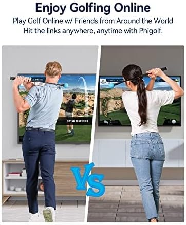 Home Golf Game Simulator: Enjoy Interactive Golf with Motion Sensor & Swing Stick for Indoor & Outdoor Fun 38,000+ Courses Worldwide, Compatible with Android, iOS, App & E6 Connect