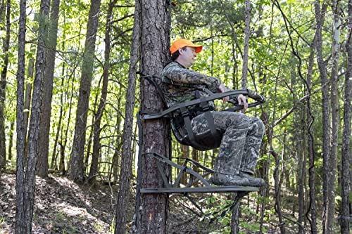 Summit Viper SD Climbing Treestand  Lightweight Aluminum, Foam Padded Seat, 300 lbs Capacity, Includes Safety Harness