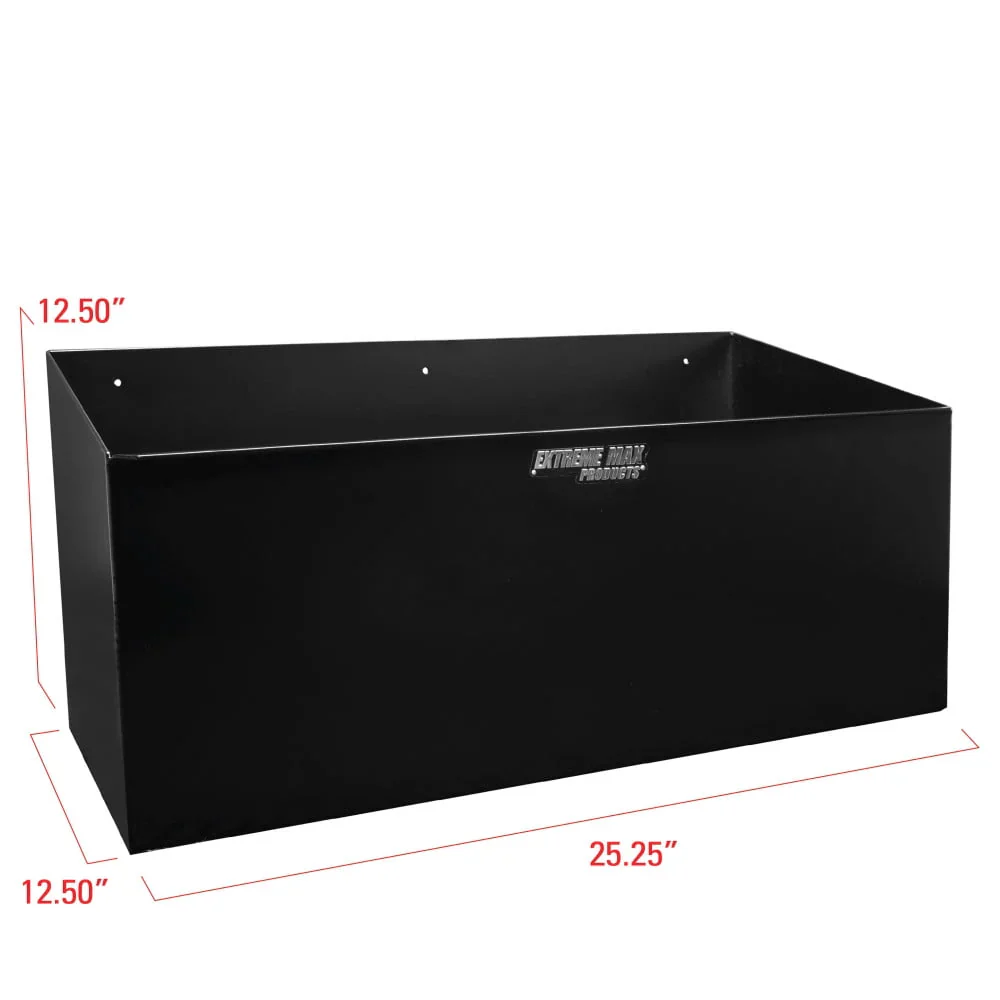 Extreme Max Dual Fuel Jug Holder Aluminum Design for Two 5 Gallon Jugs, Black Storage Organizer for Trailers & Garages