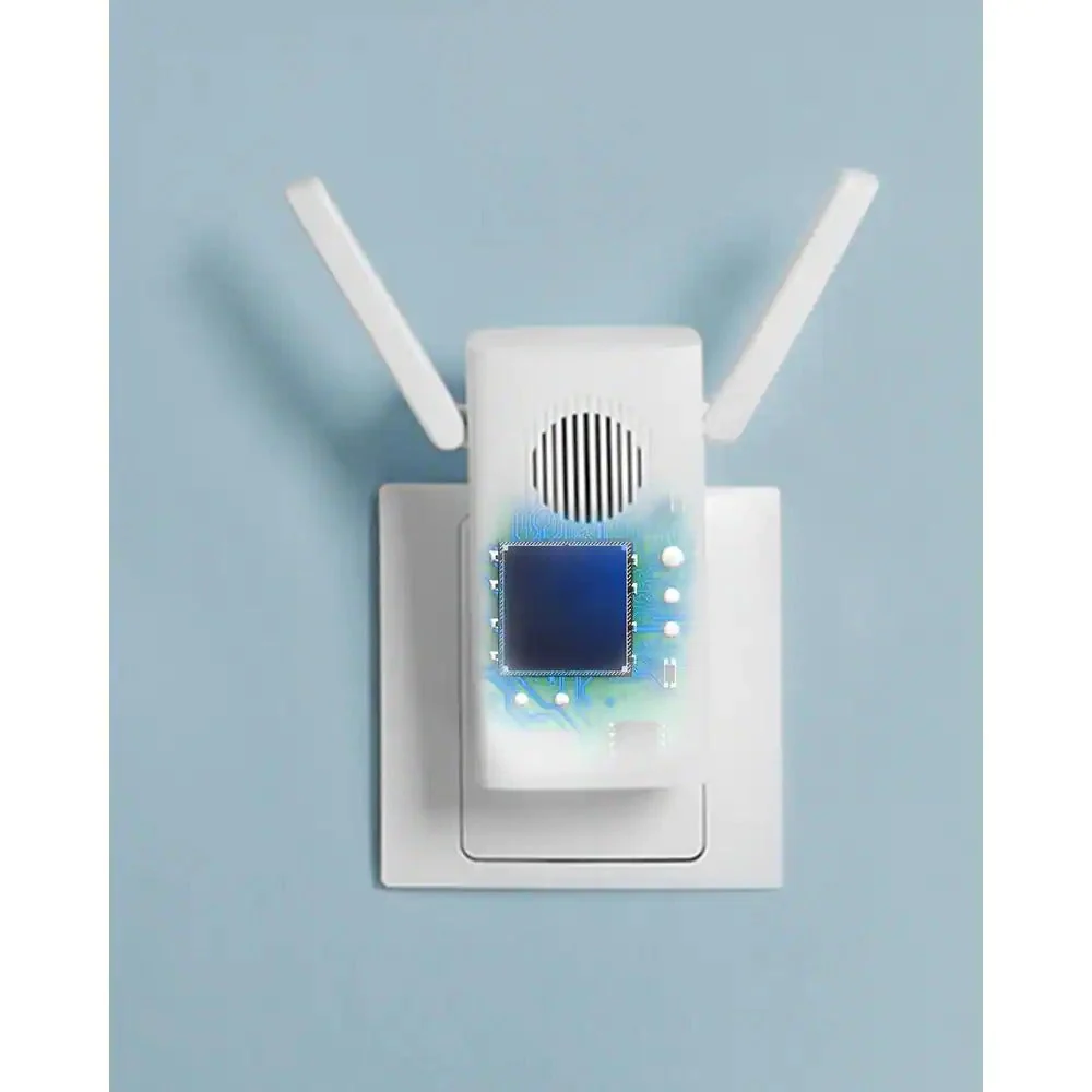 Security Video Doorbell 2K Wi-Fi Wireless Smart Video Camera with Chime Black