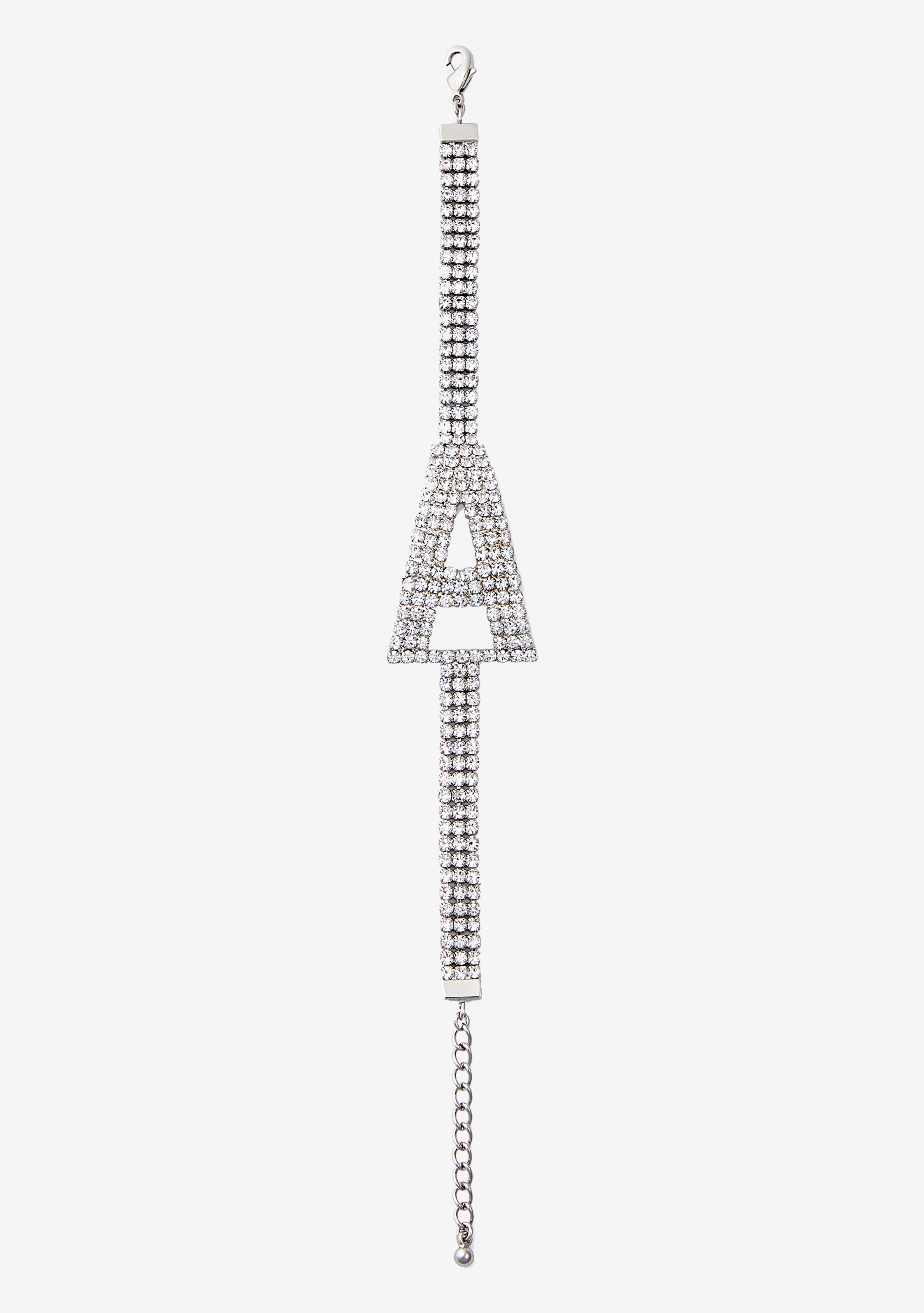 Rhinestone Alphabet Letter Bracelet-Stylulu