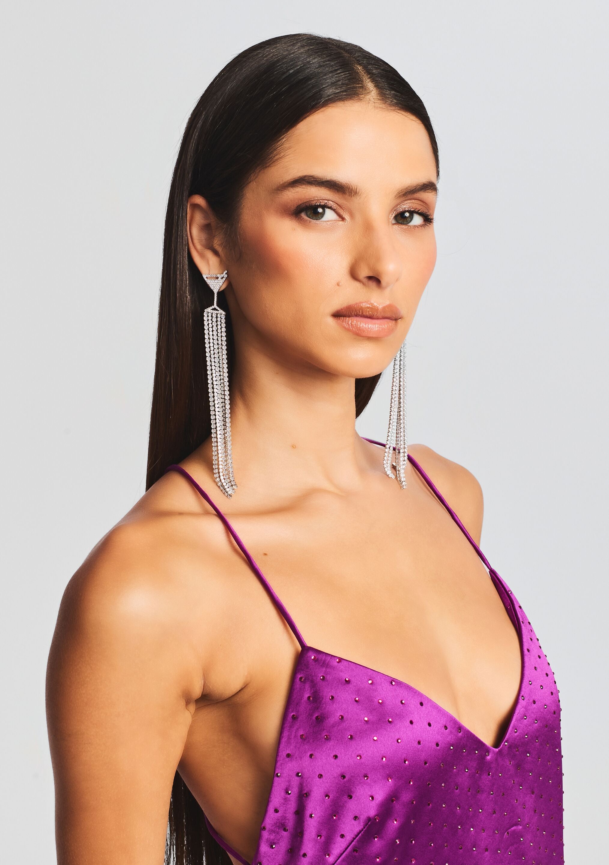 Martini Drop Crystal Earring-Stylulu