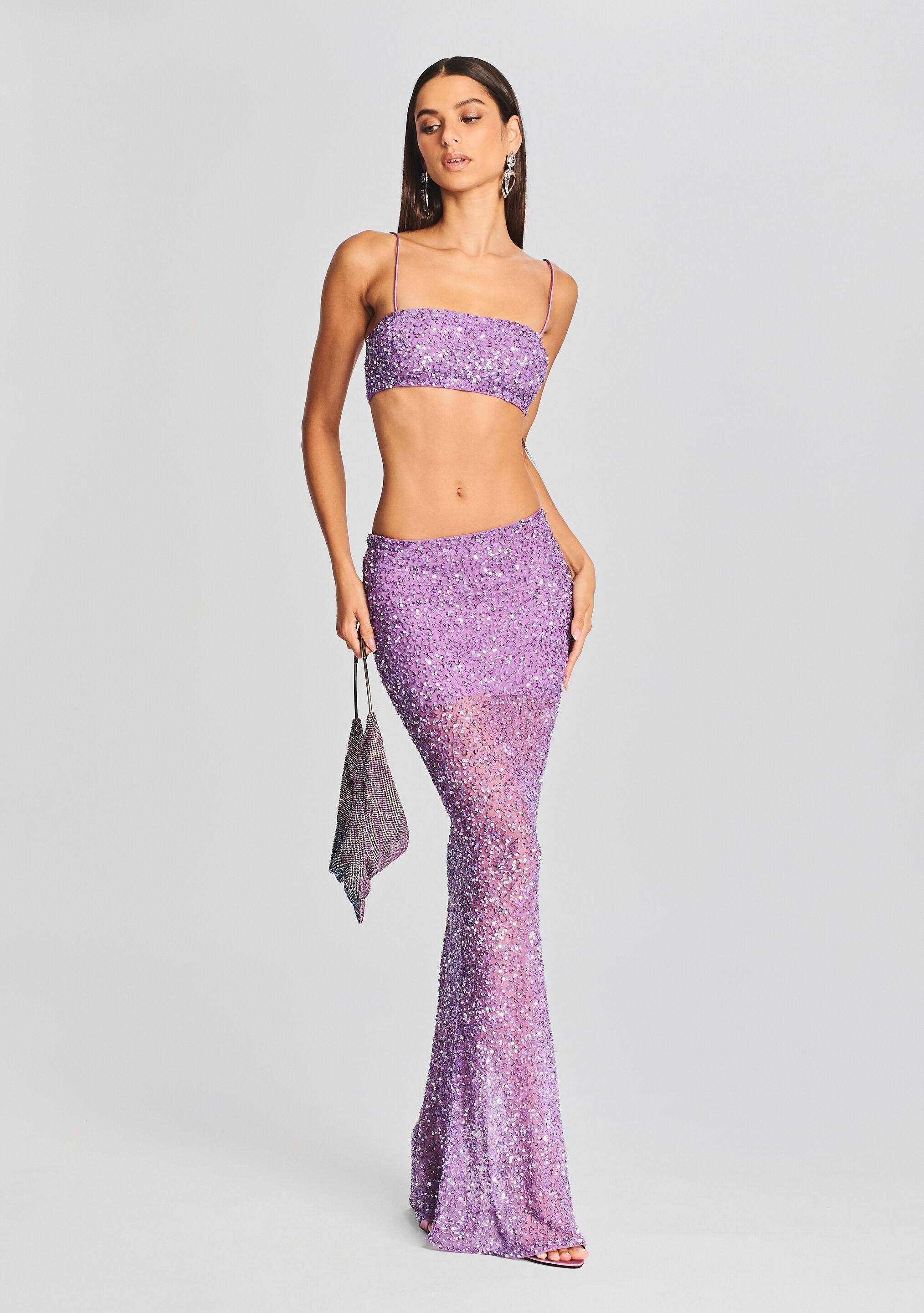 Zahra Sequin Skirt-Stylulu