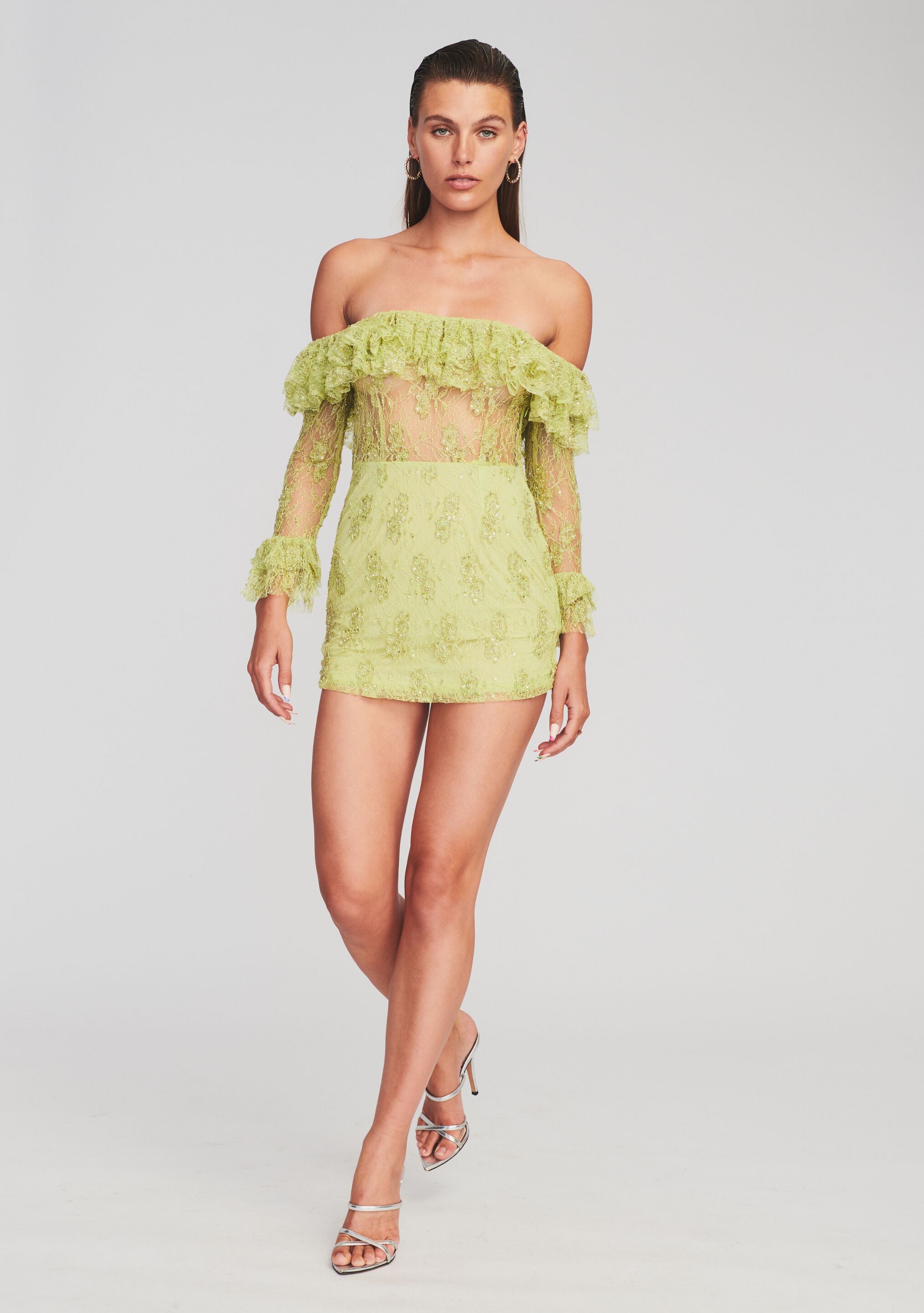 Castella Embellished Lace Dress-Stylulu