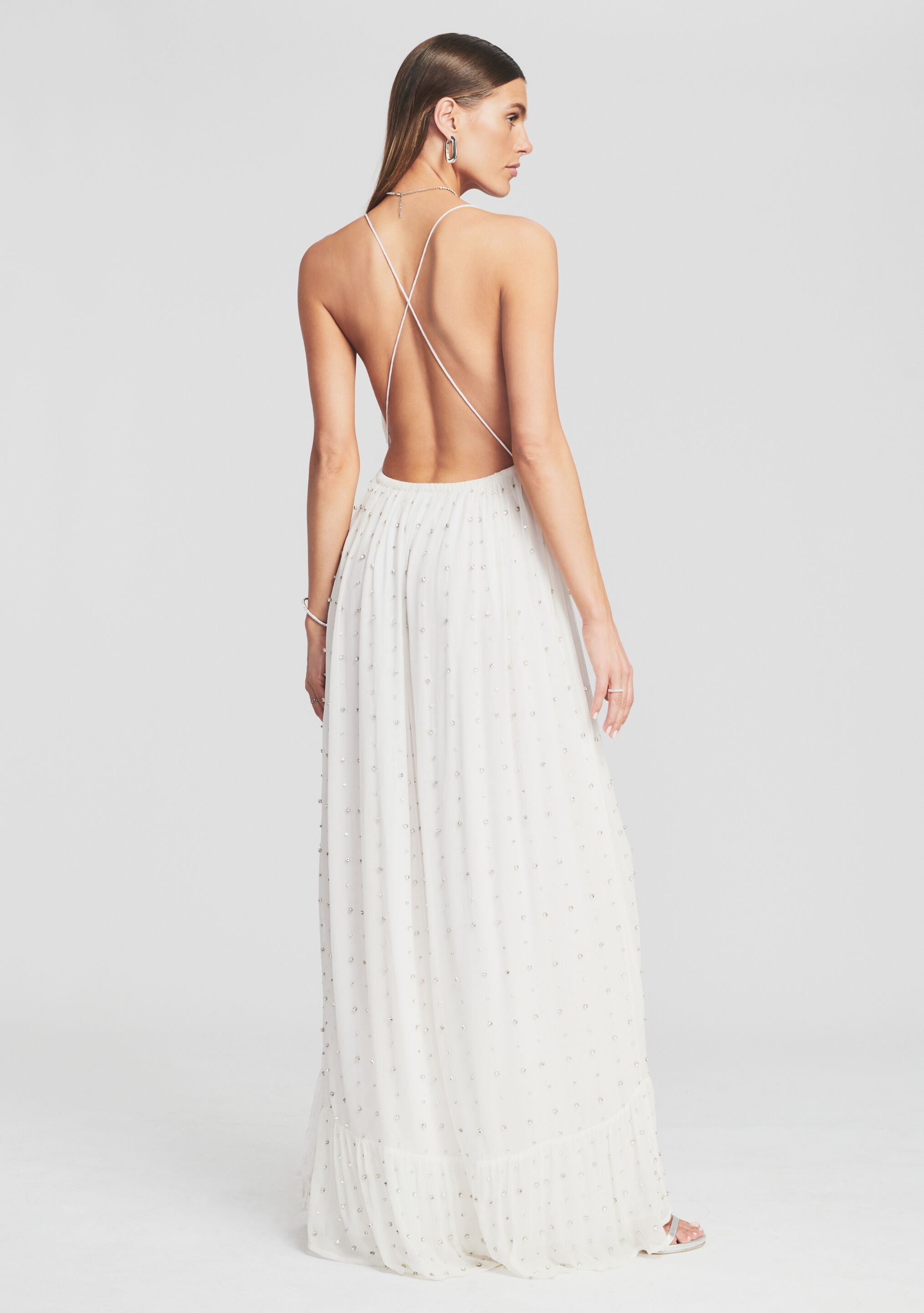Zadie Embellished Silk Chiffon Dress-Stylulu