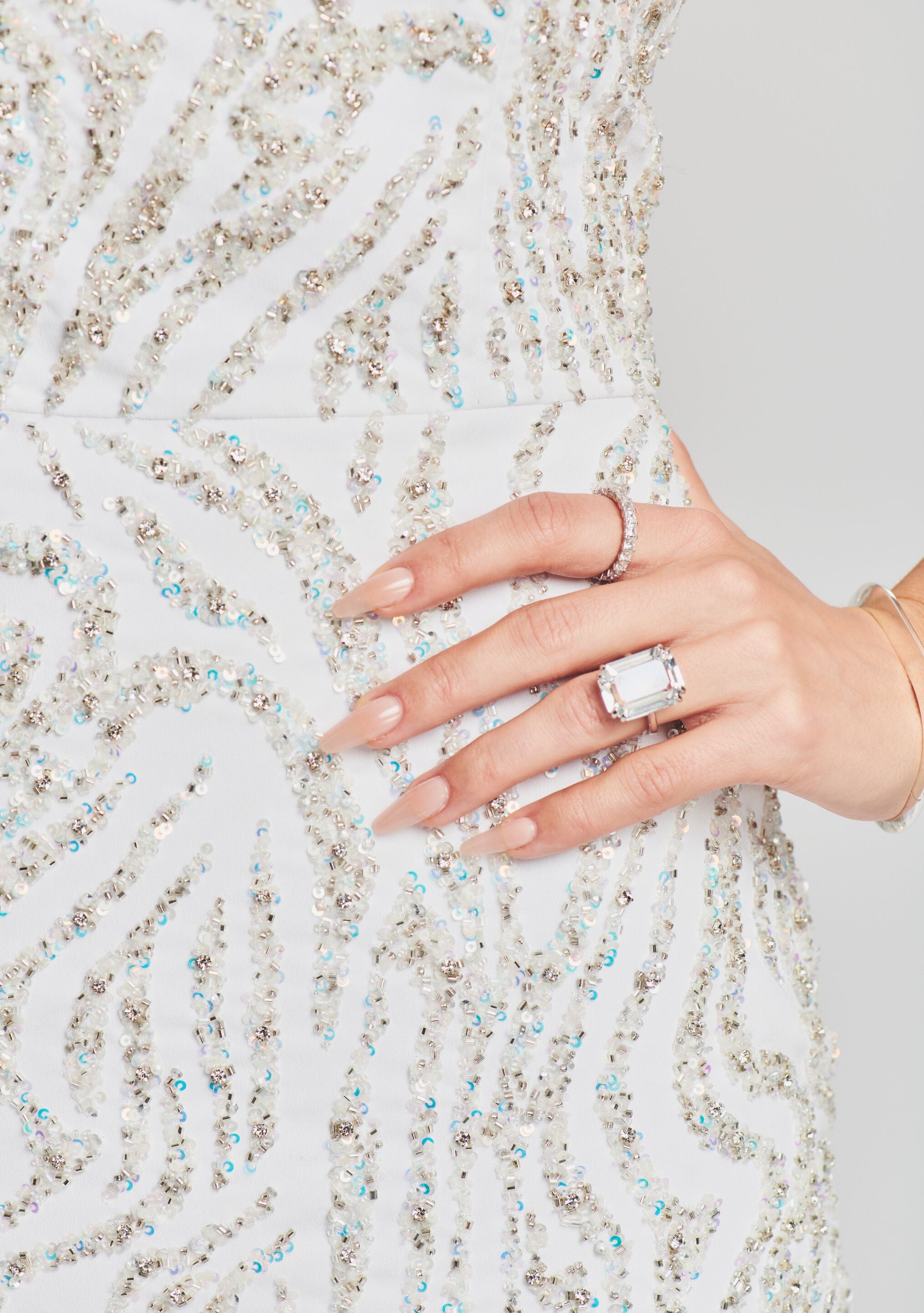 Santorini Sequin Tiger Stripe Dress-Stylulu