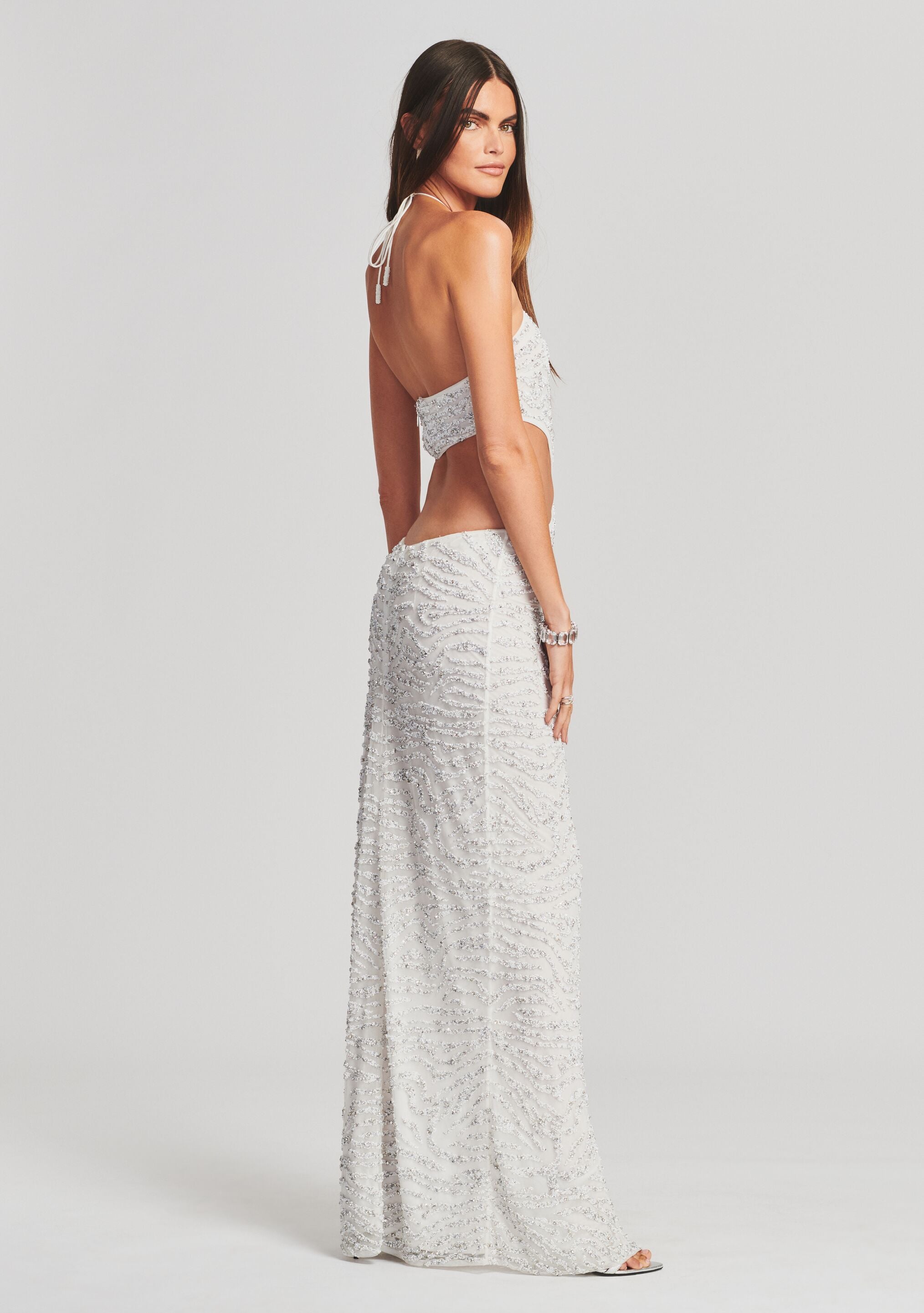 Hendrix Sequin Tiger Stripe Dress-Stylulu