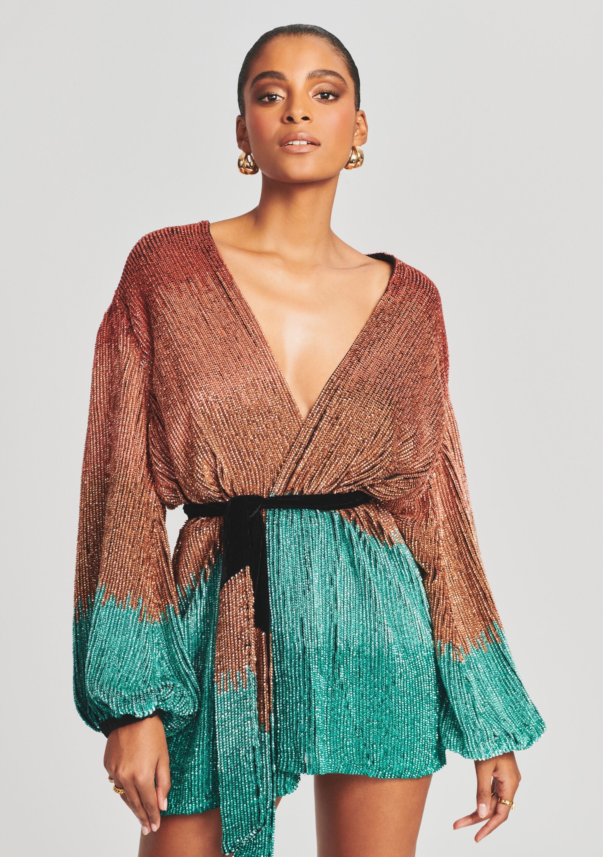 Gabrielle Sequin Ombre Robe-Stylulu