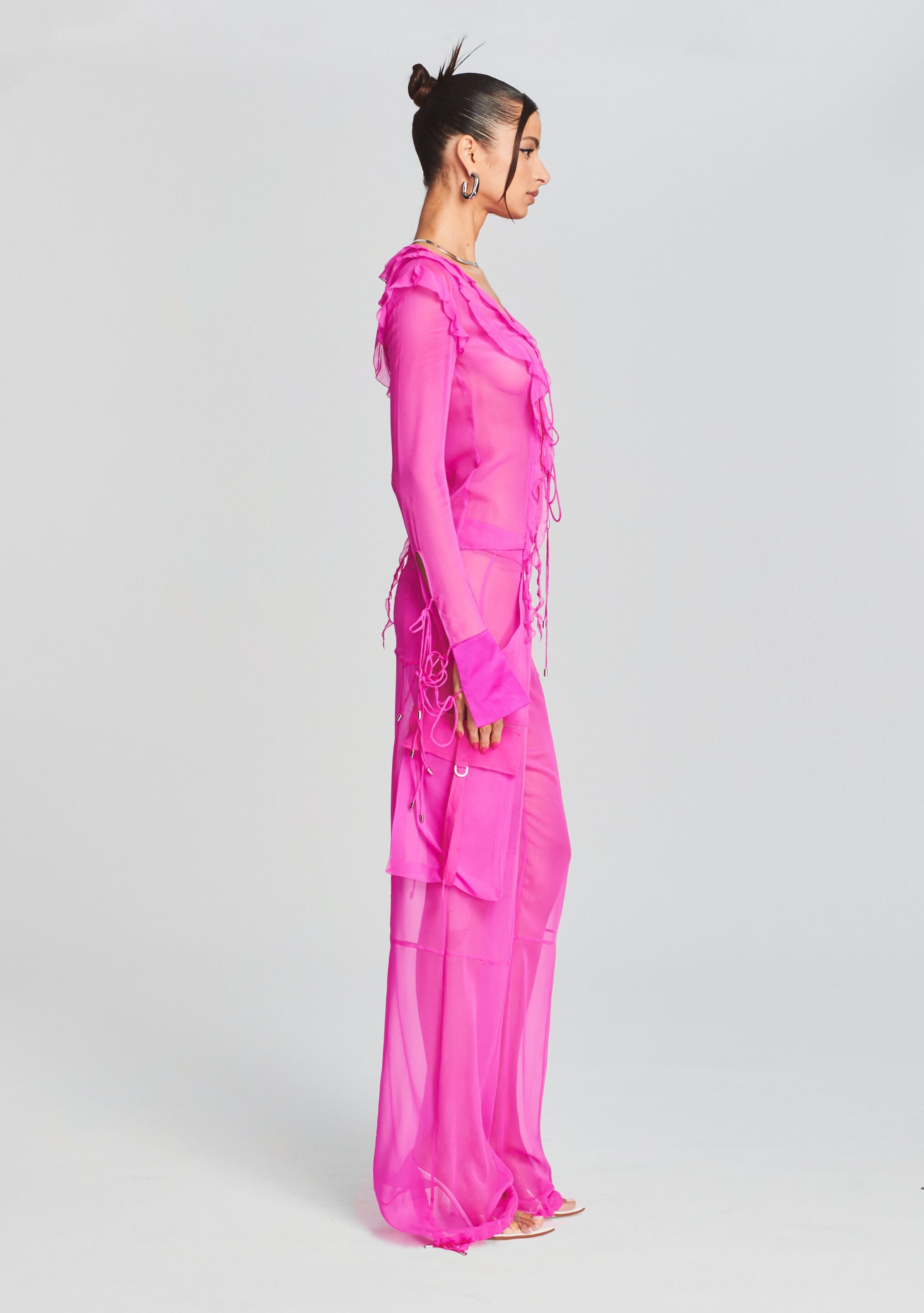 Viviane Silk Chiffon Pant-Stylulu