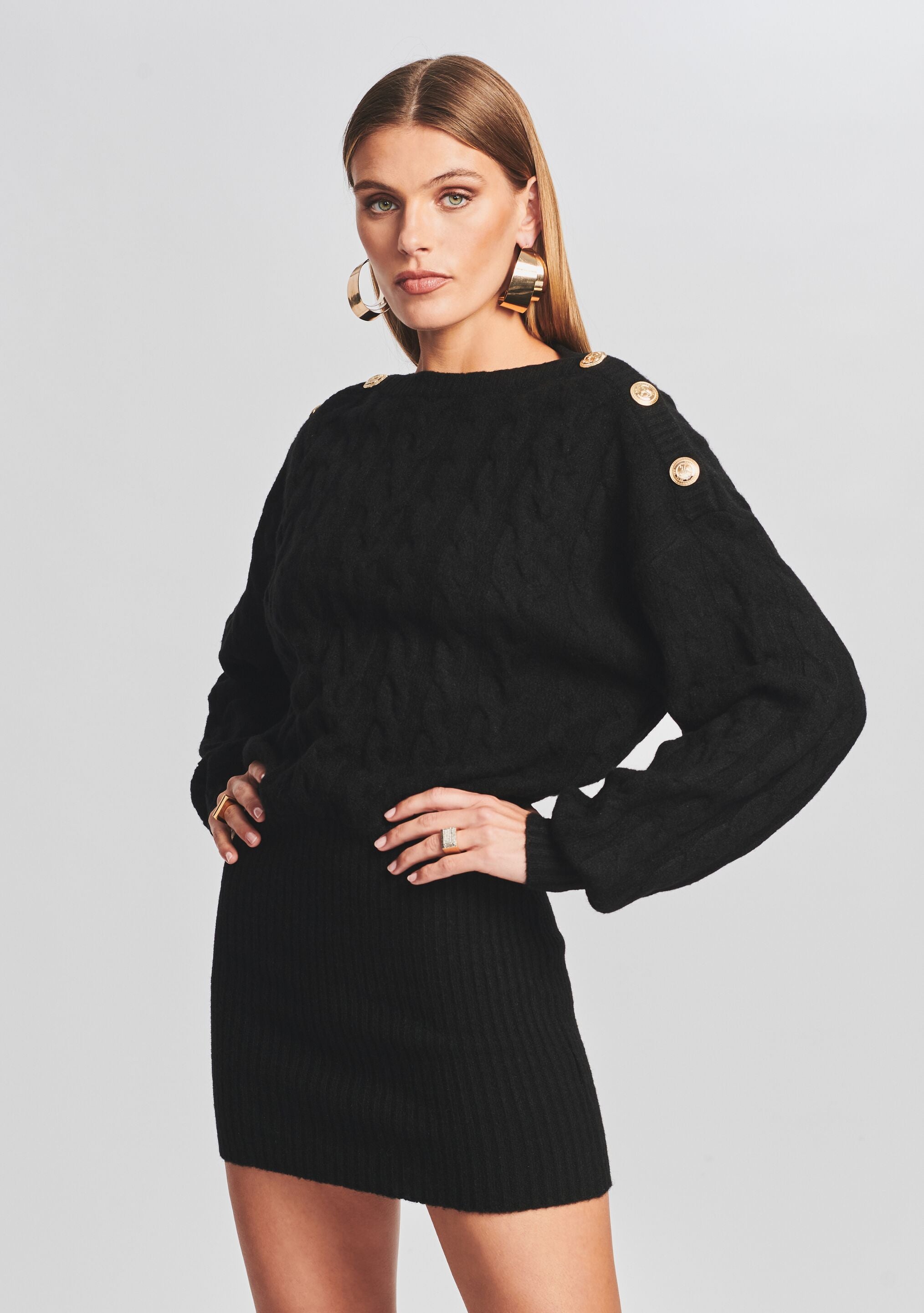 Cara Sweater Dress-Stylulu
