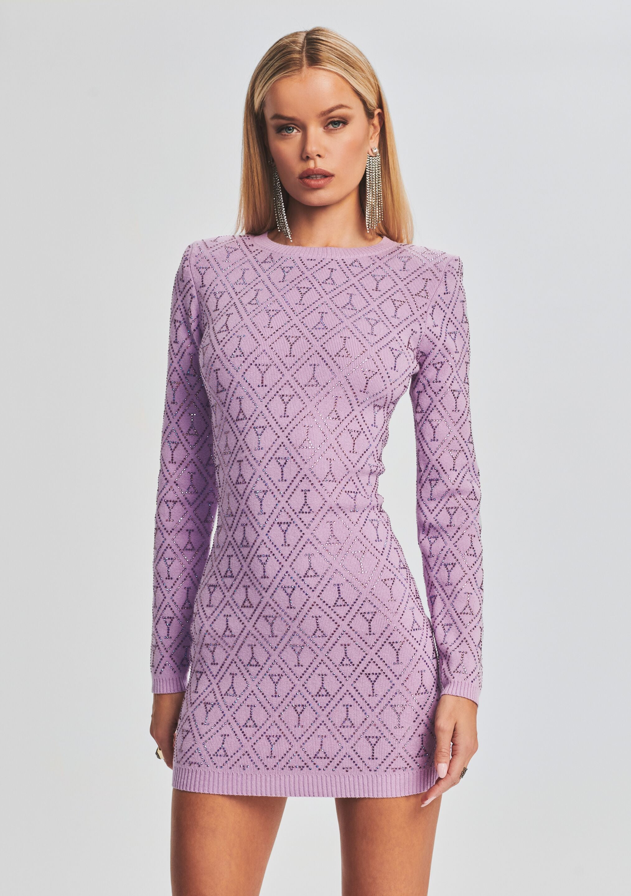 Palmer Embellished Sweater Dress-Stylulu