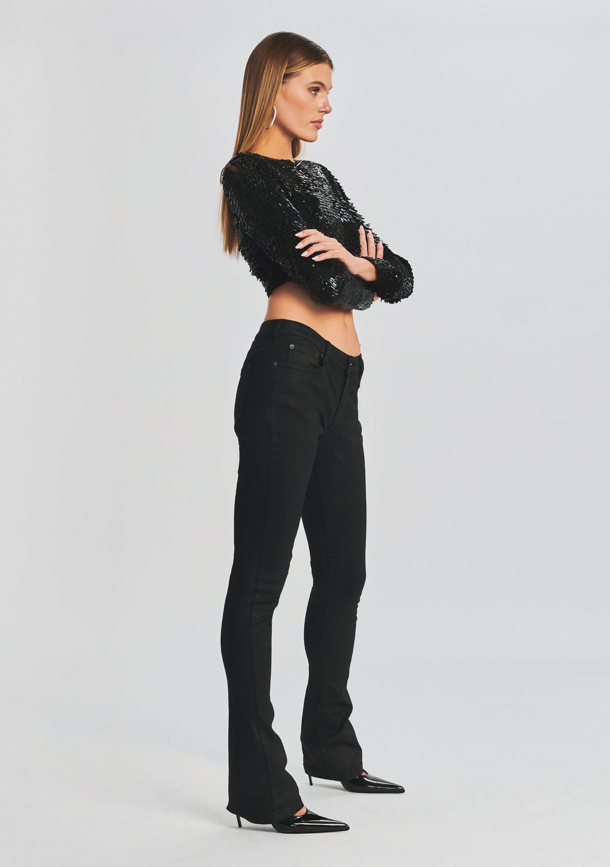 Cindy Coated Denim Jean-Stylulu