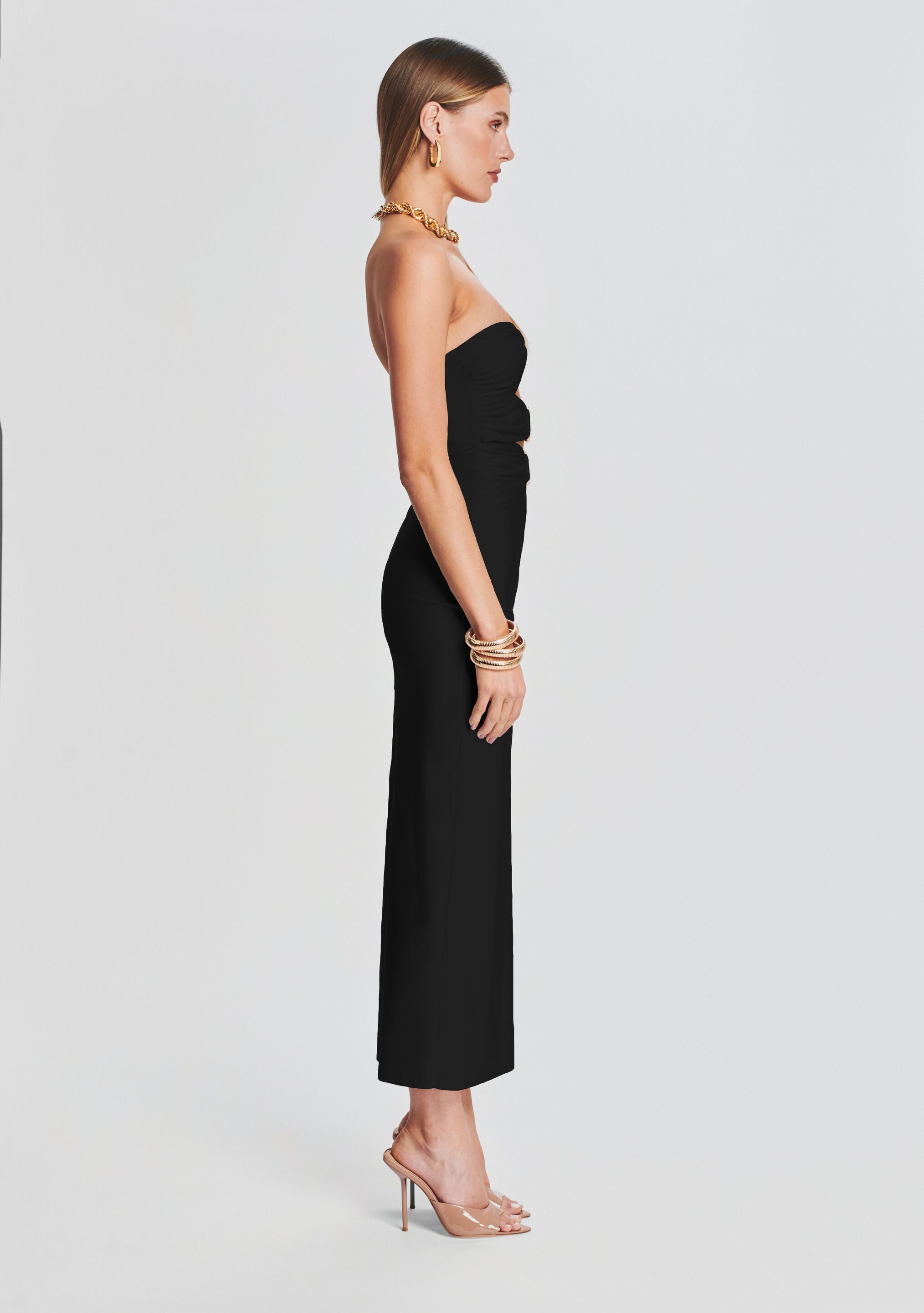 Lily Lycra Maxi Dress-Stylulu