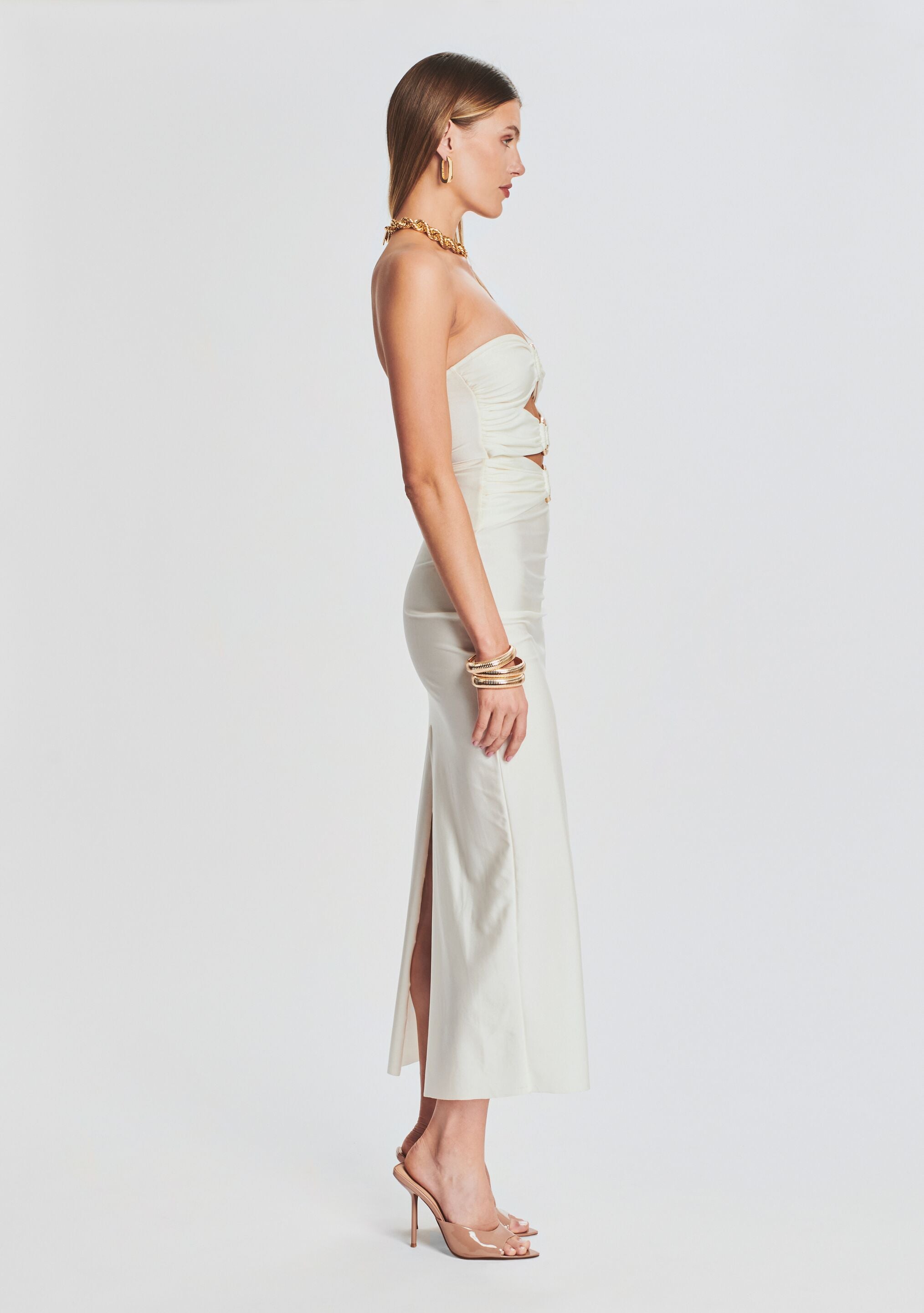 Lily Lycra Maxi Dress-Stylulu