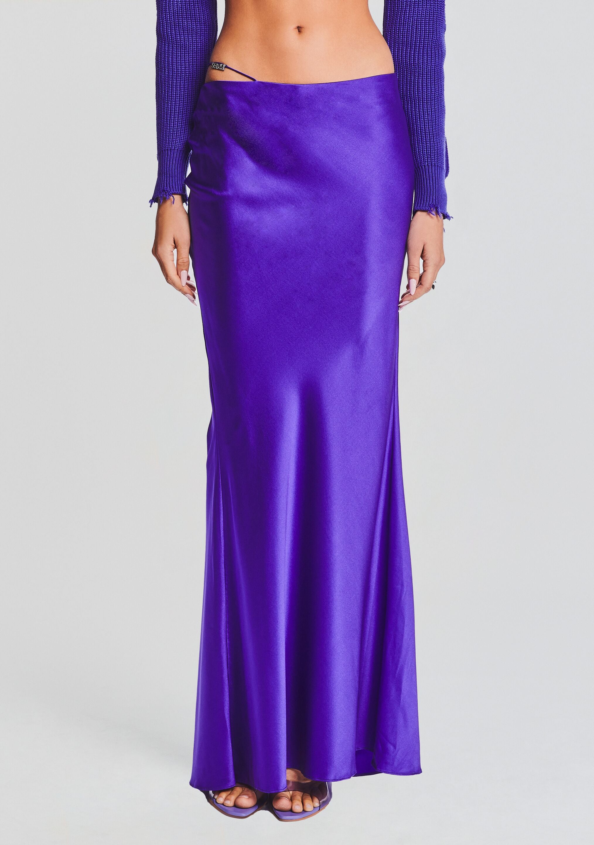 Silvana Silk Maxi Skirt-Stylulu