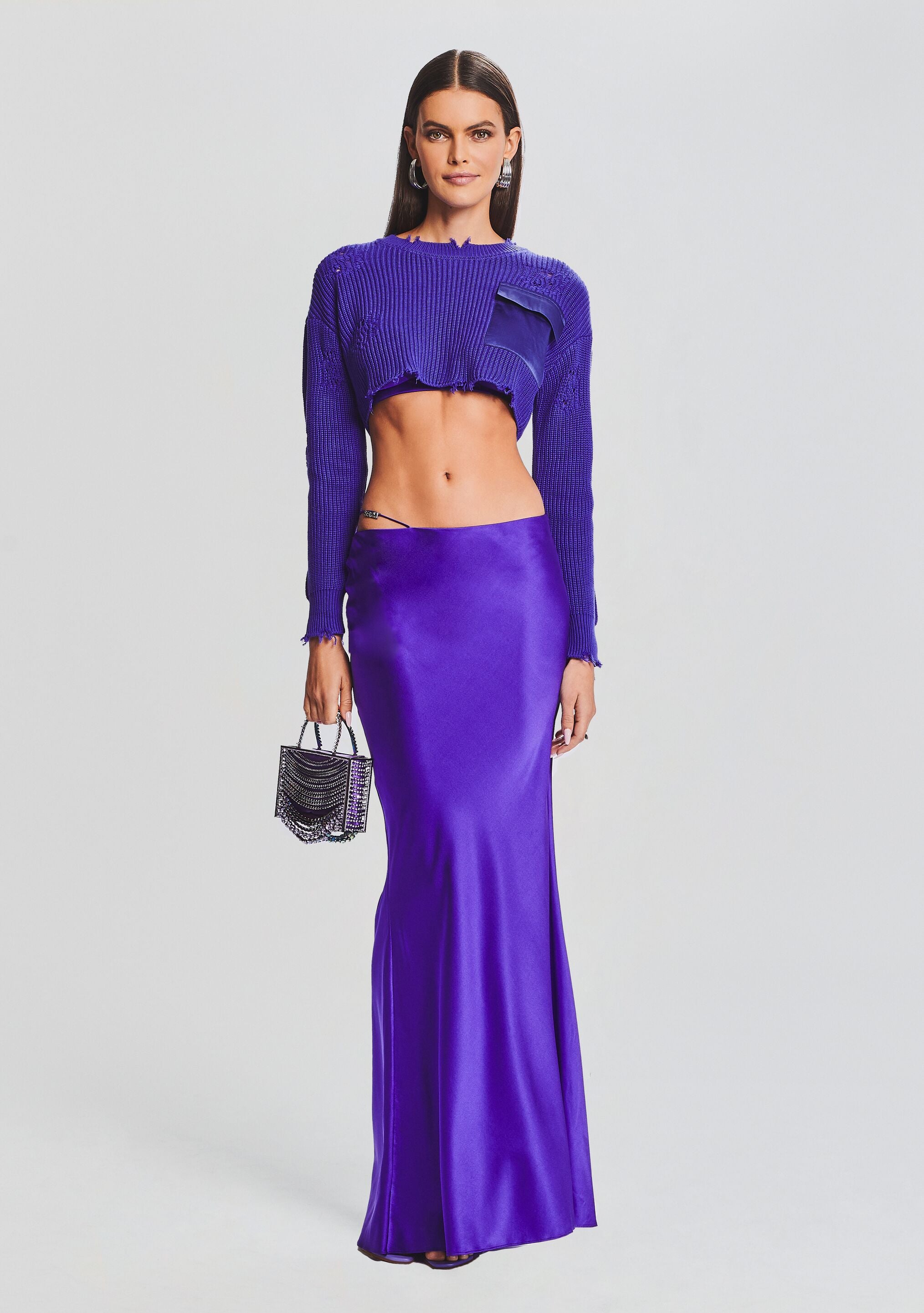 Silvana Silk Maxi Skirt-Stylulu