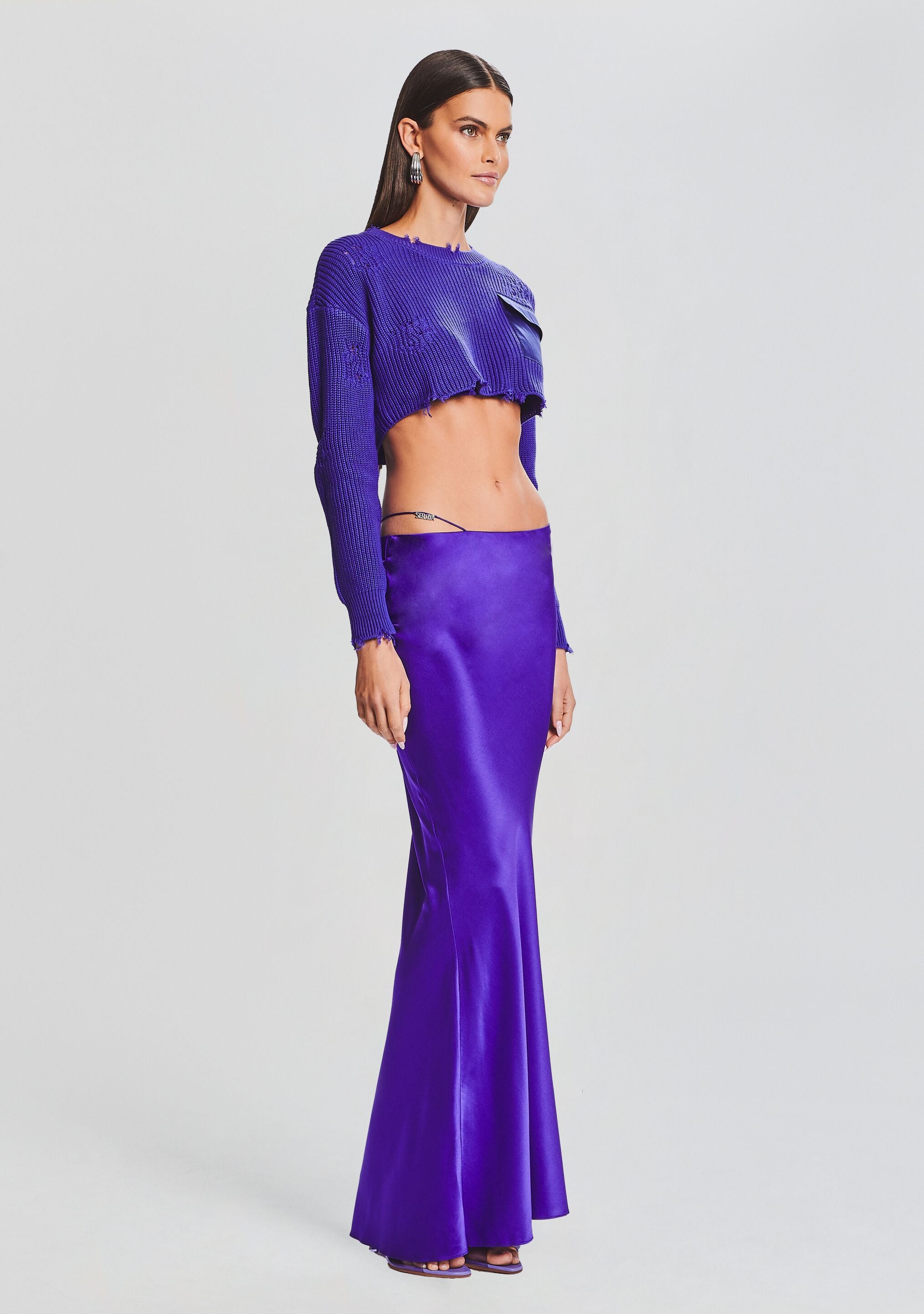 Silvana Silk Maxi Skirt-Stylulu
