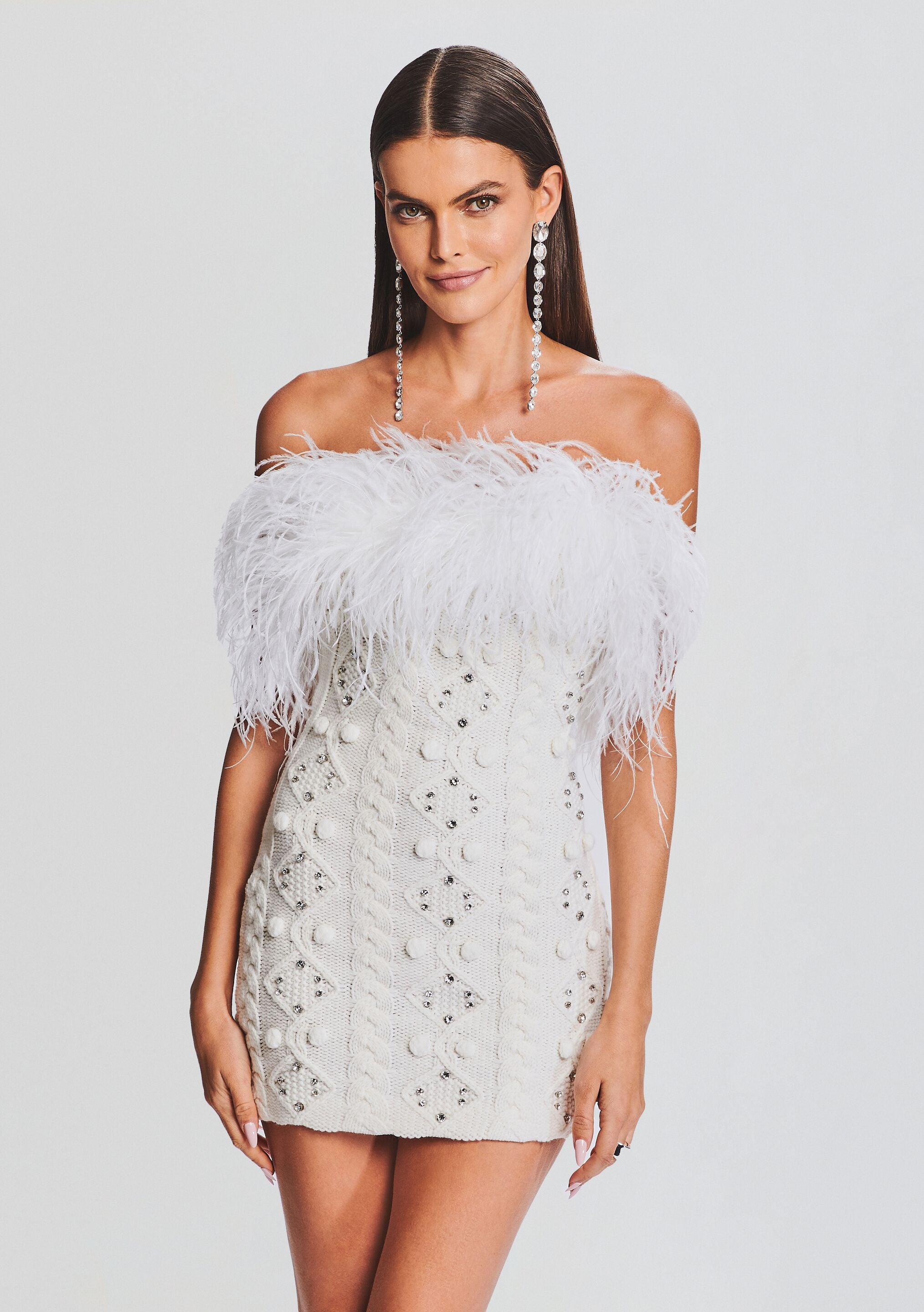 Kimberely Embellished Knit Dress-Stylulu