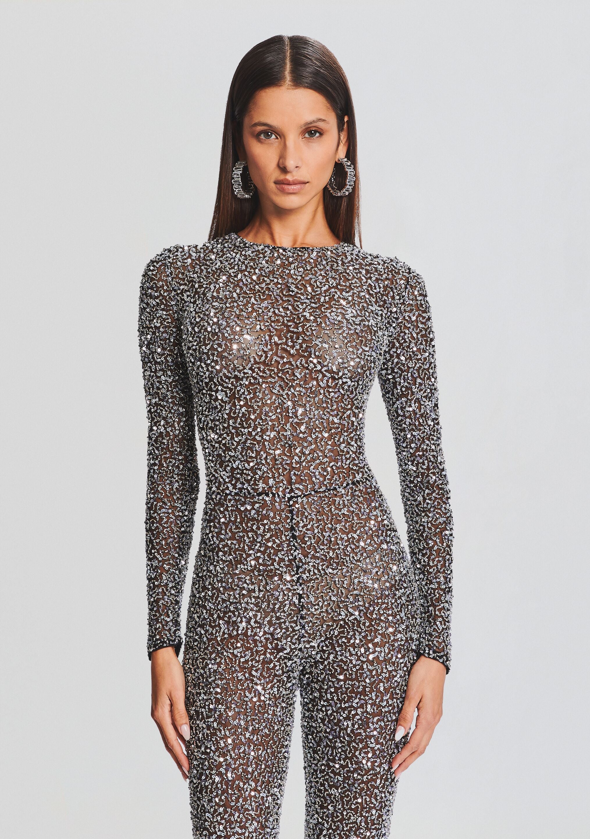 Marcel Sequin Jumpsuit-Stylulu