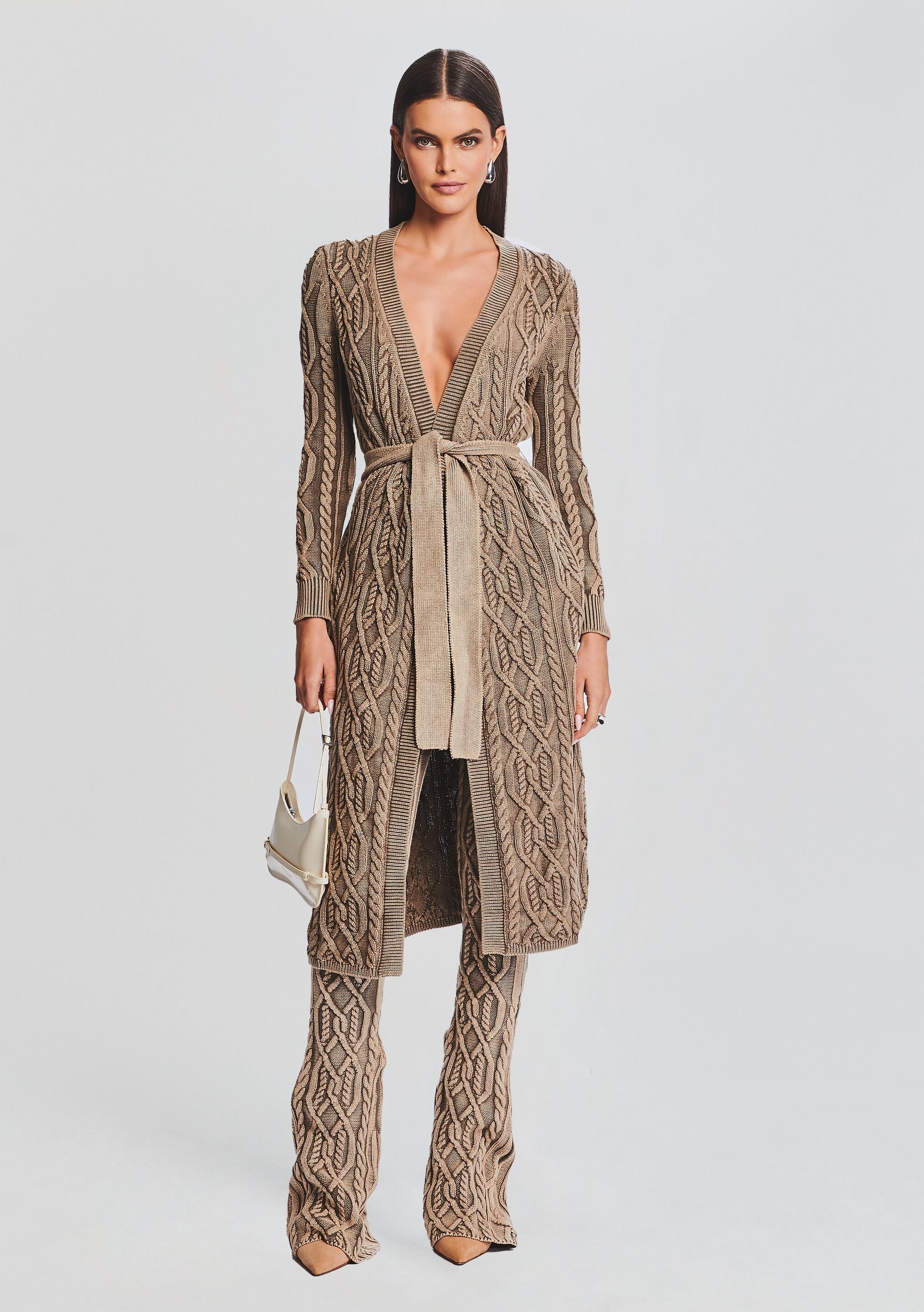 Adaline Cable Knit Cardigan-Stylulu