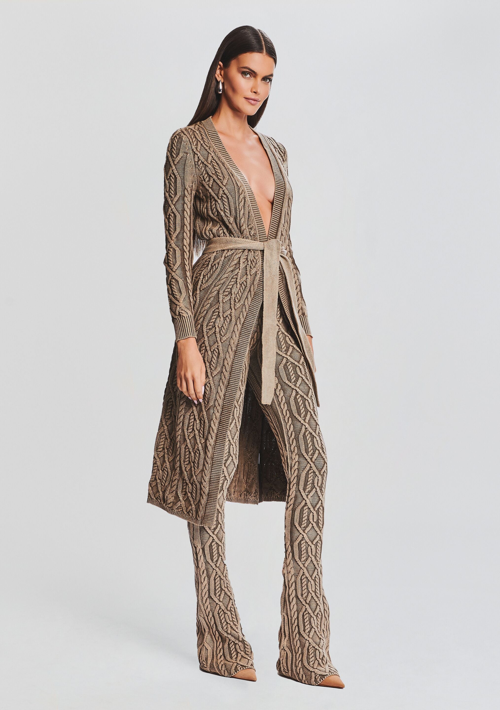 Adaline Cable Knit Cardigan-Stylulu