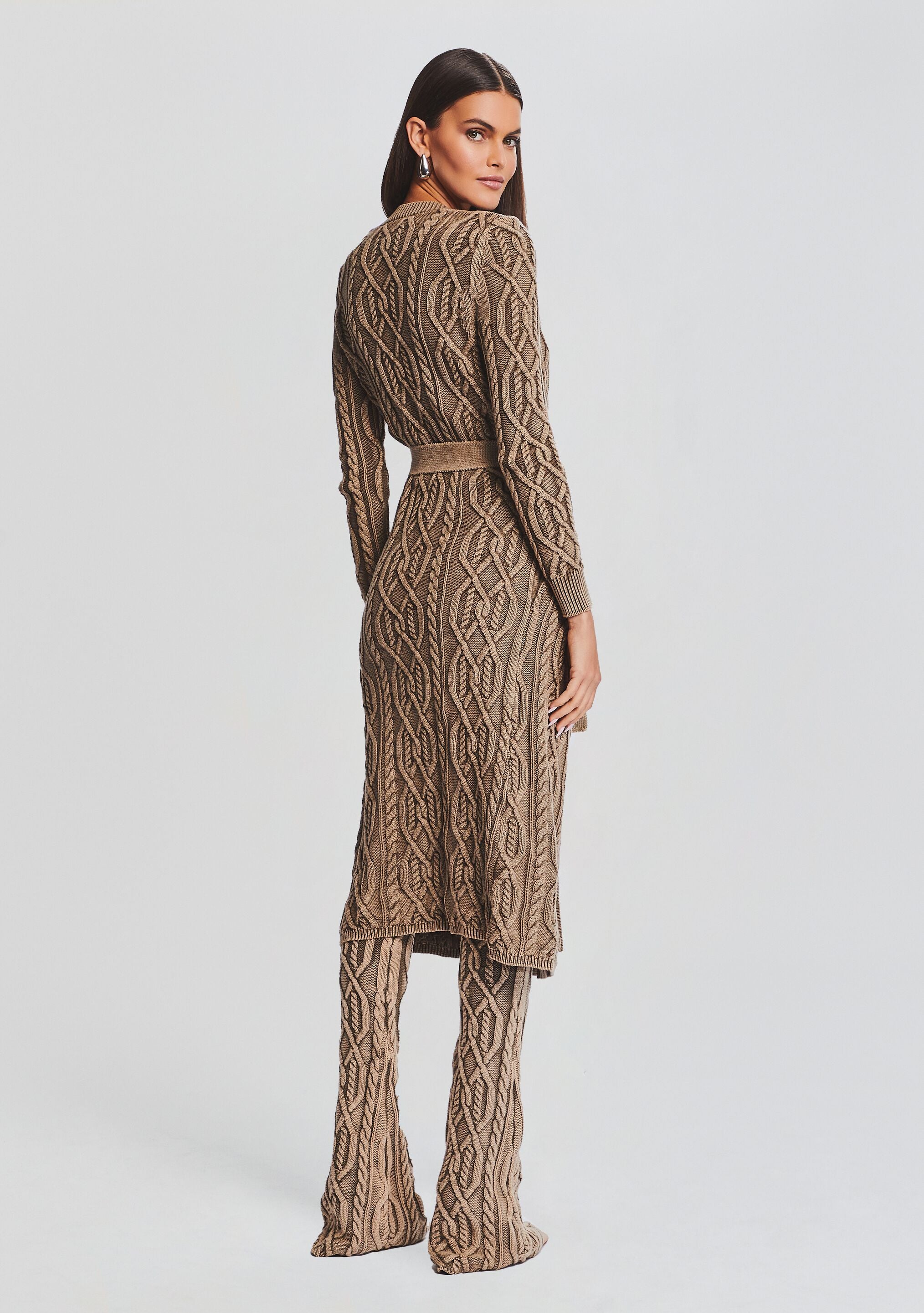 Adaline Cable Knit Cardigan-Stylulu