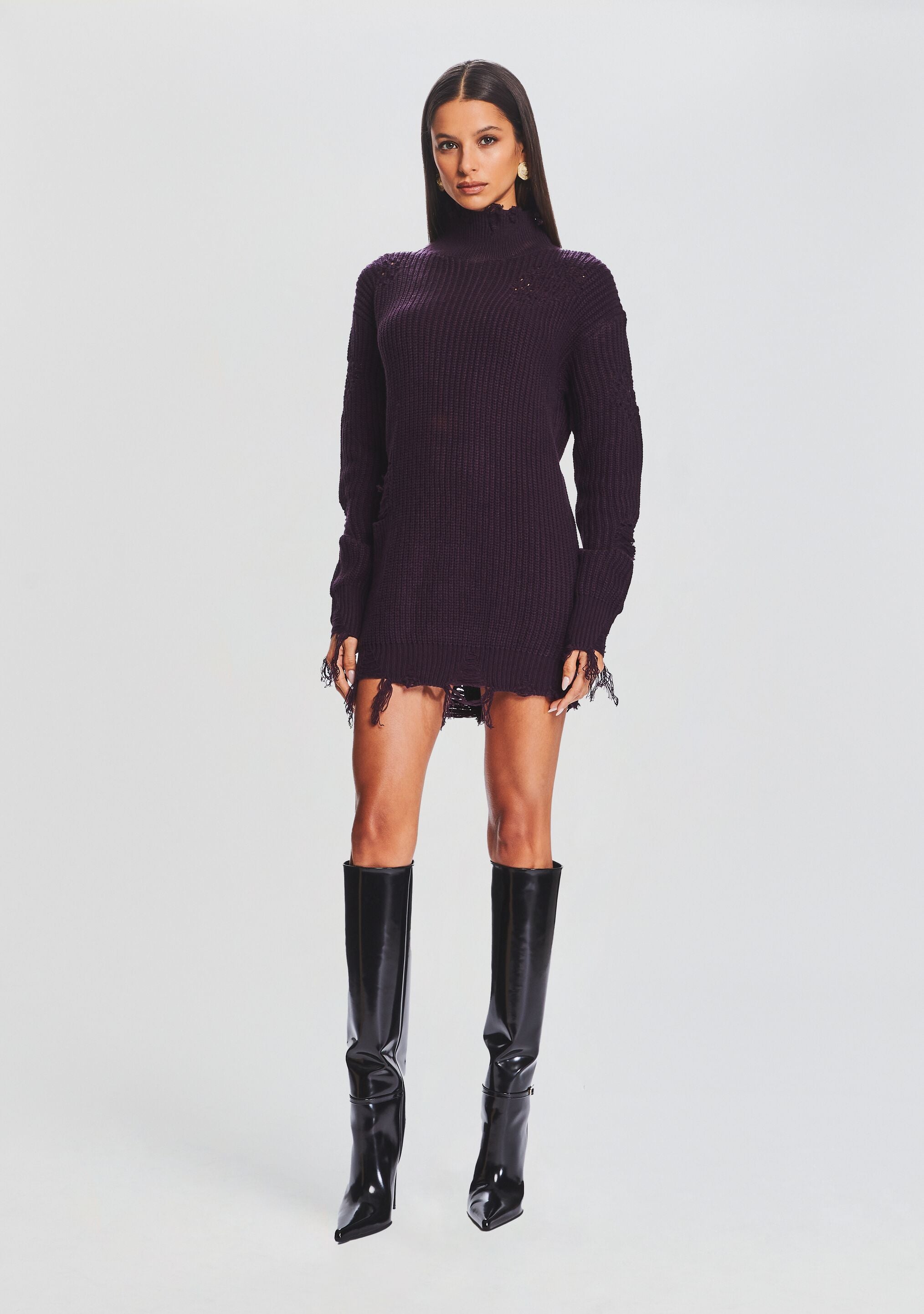 Capala Sweater Dress-Stylulu