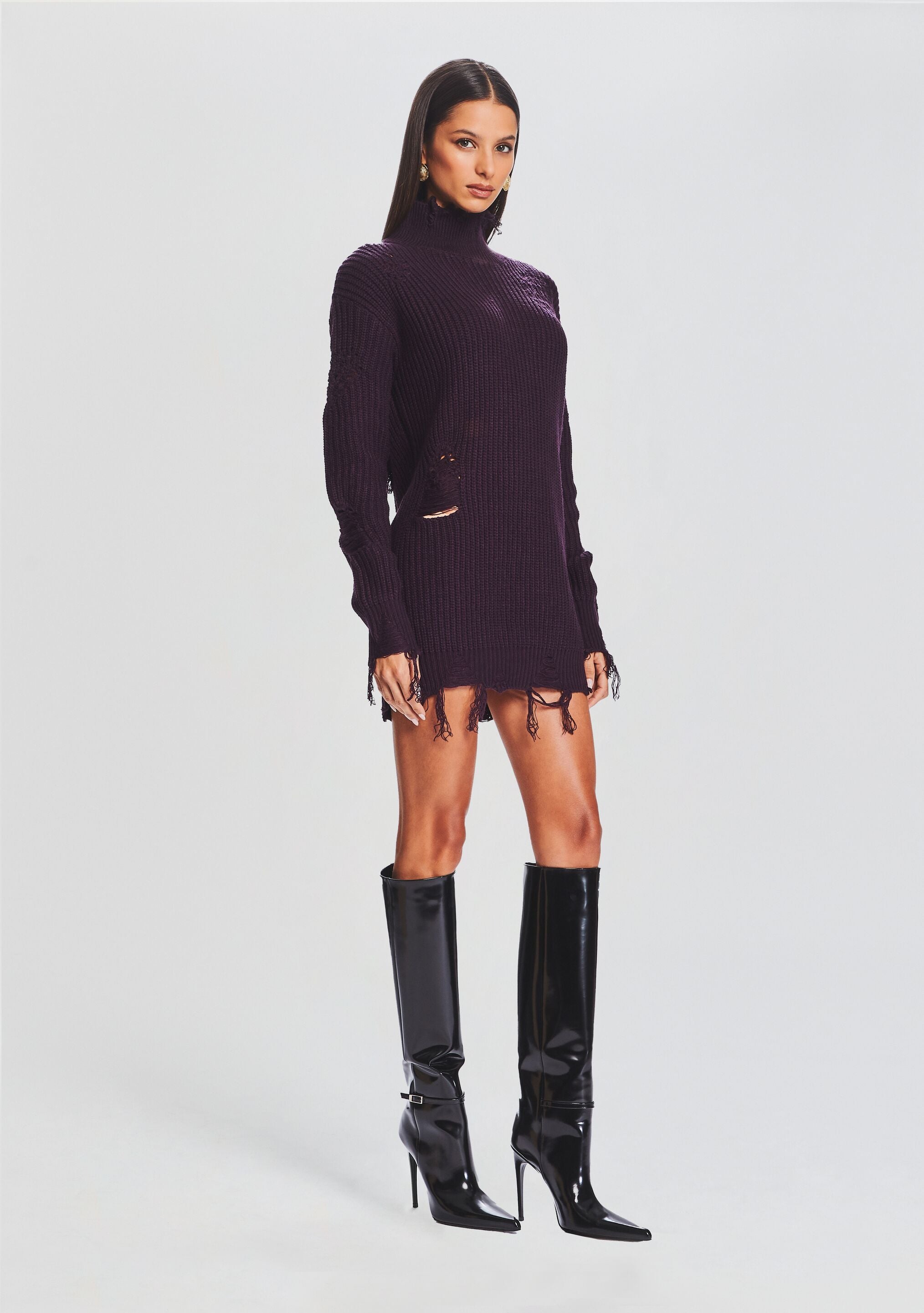 Capala Sweater Dress-Stylulu