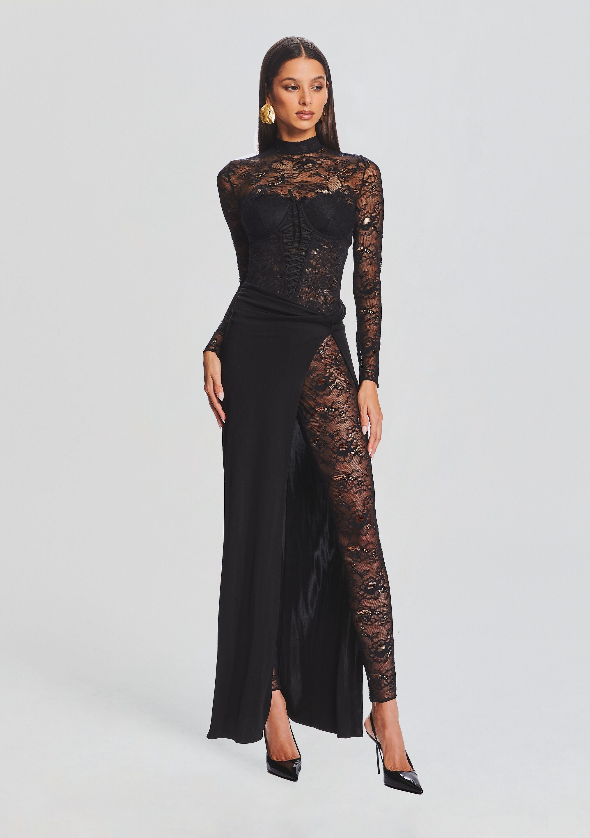 Saphhira Lace Dress-Stylulu
