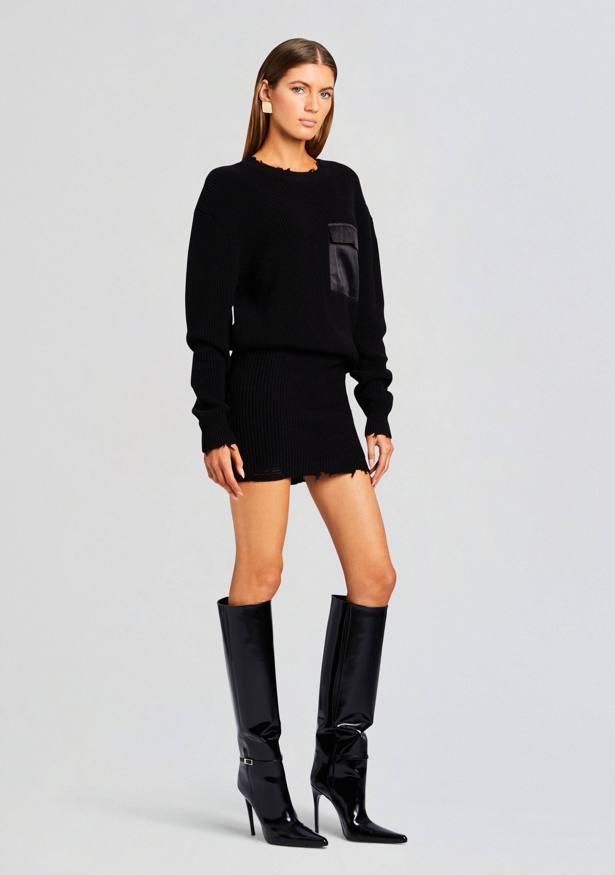 Daniella Sweater Dress-Stylulu