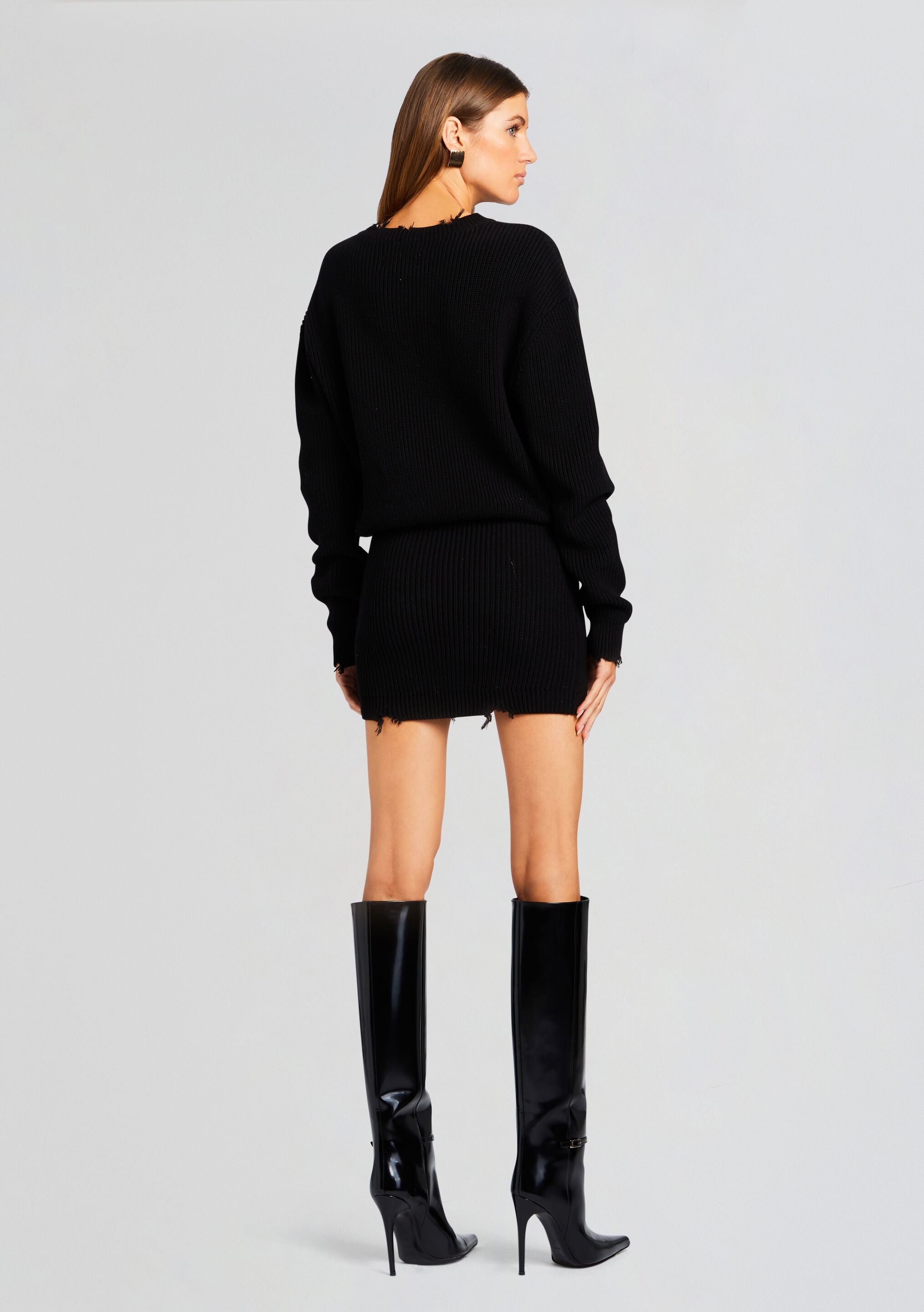 Daniella Sweater Dress-Stylulu