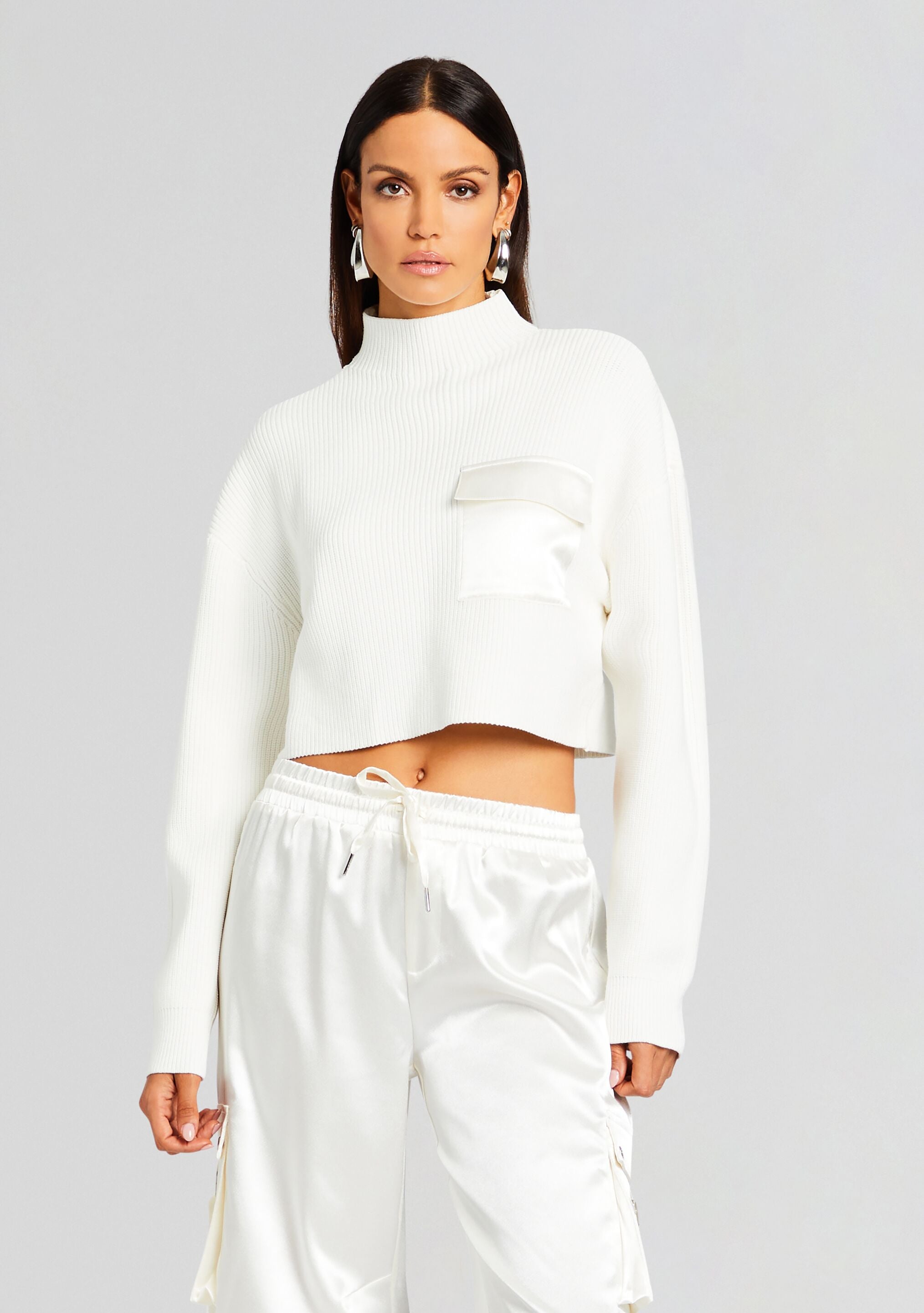 Donna Mid Cropped Sweater-Stylulu