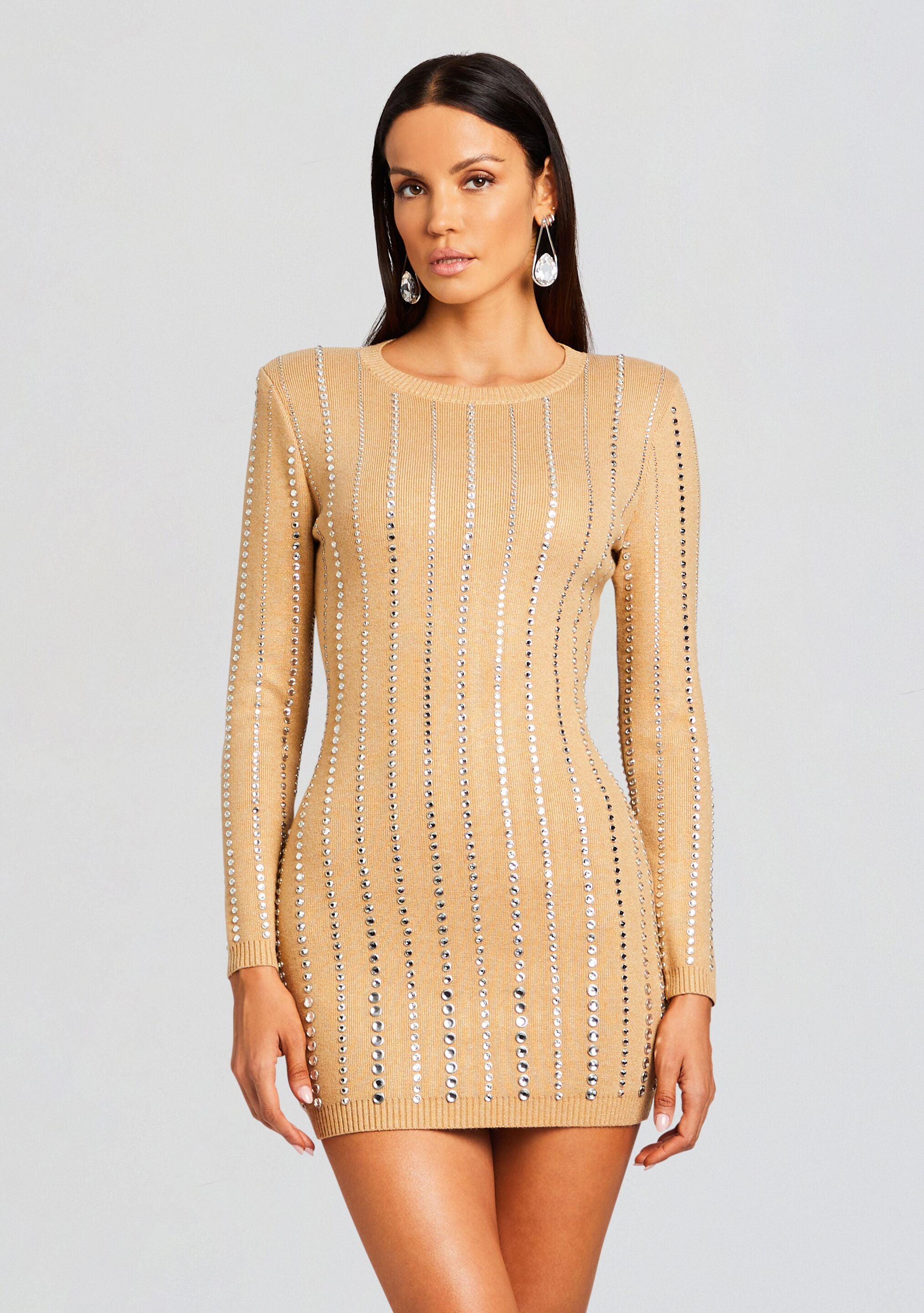 Virginia Embellished Knit Dress-Stylulu