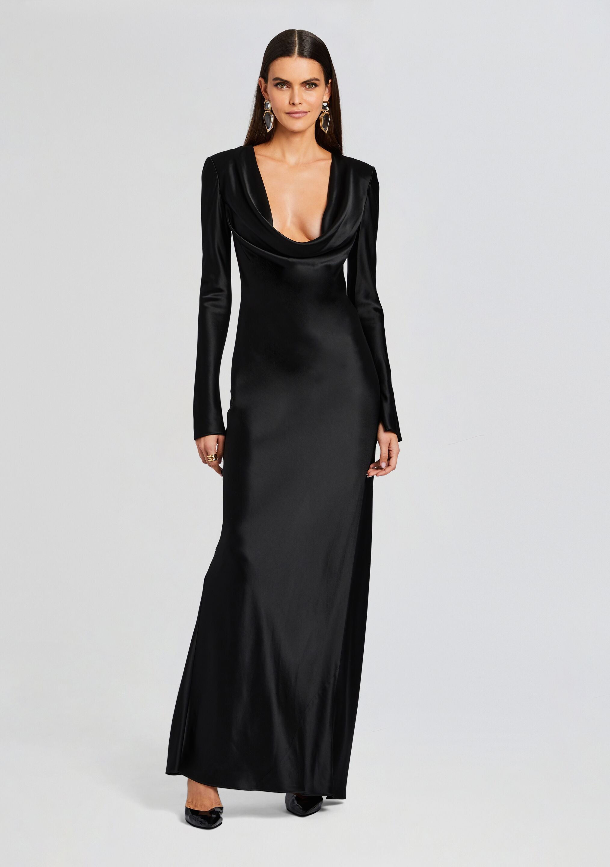 Anna Cowl Evening Dress-Stylulu